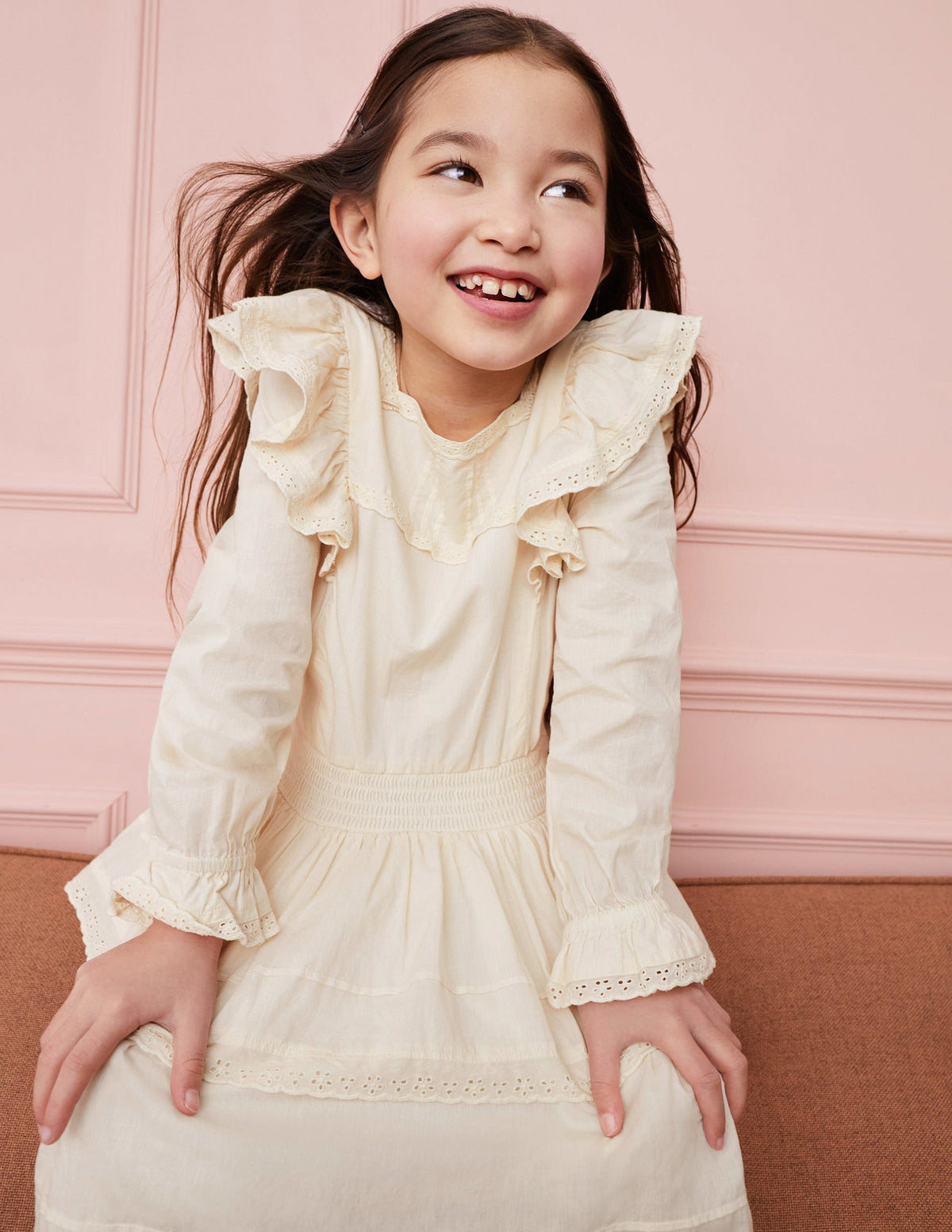 Woven Lace Dress-Ivory-4