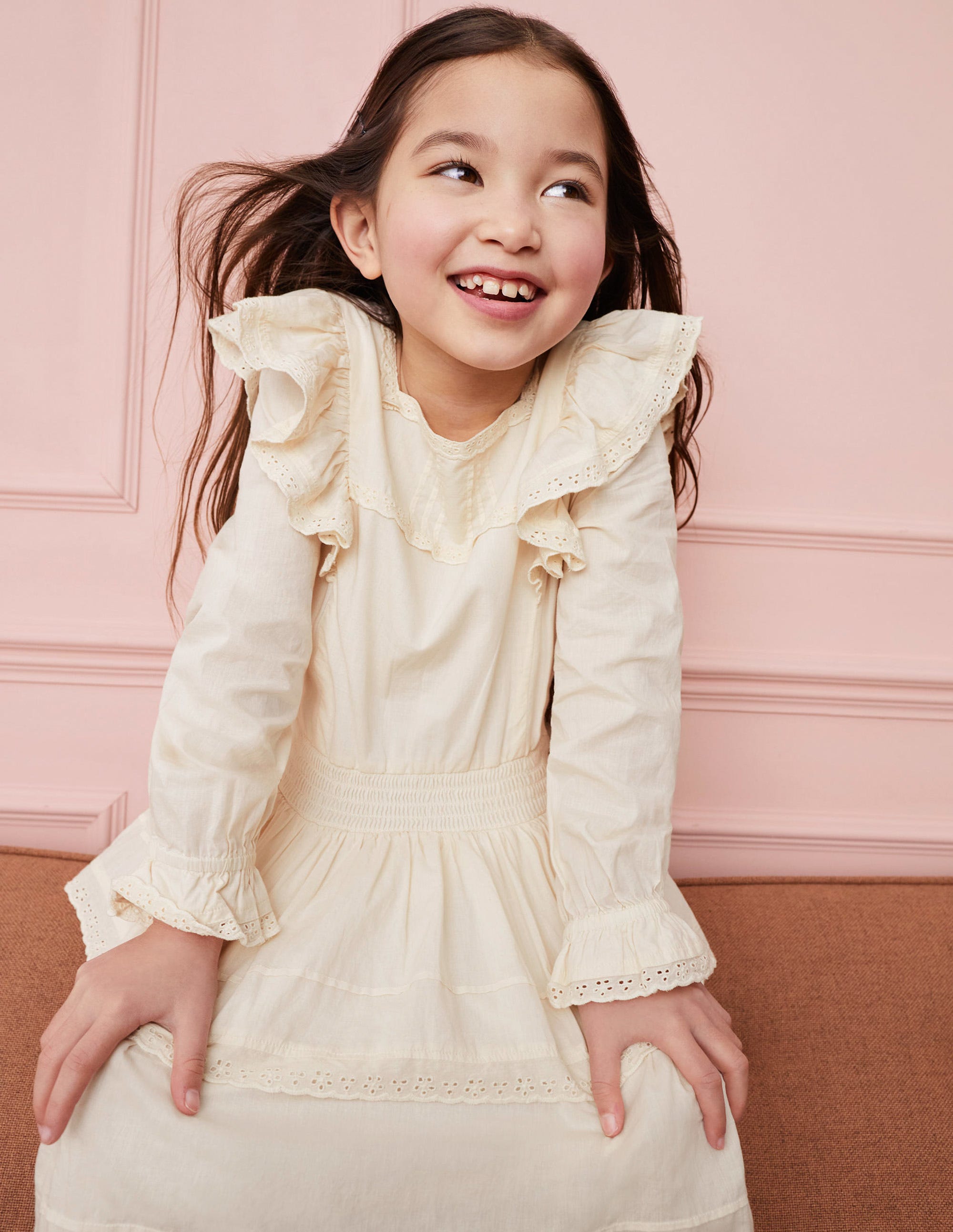 Woven Lace Dress-Ivory - Image 4