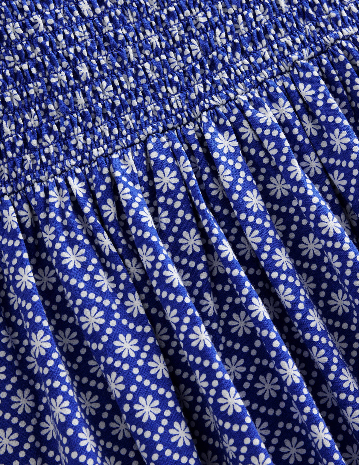 Shirred Jersey Dress-Blue Daisy - Image 3
