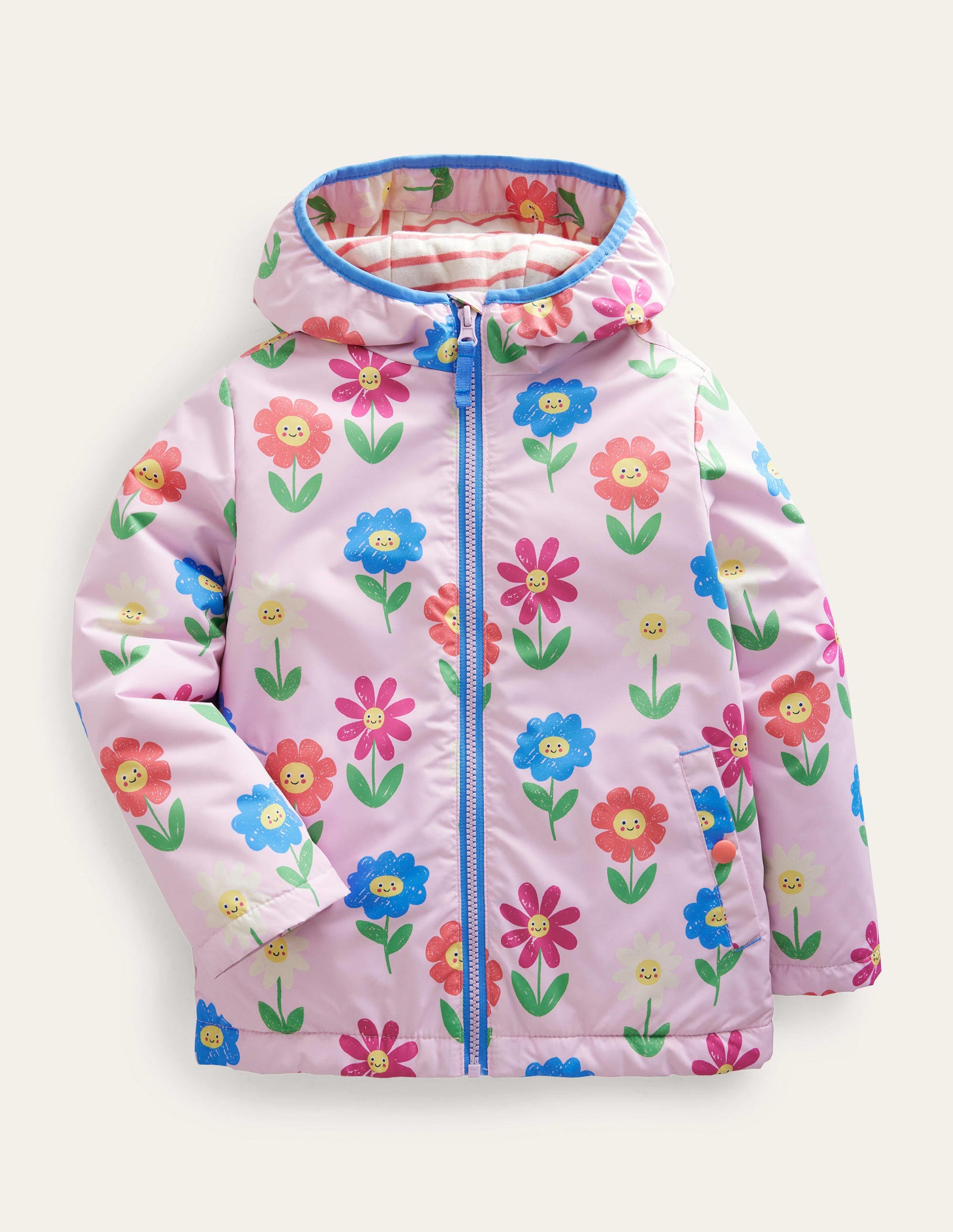 Jersey Lined Anorak-Winsome Orchid Flowers - Image 1