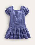Drop Waist Dress-Soft Starboard Blue
