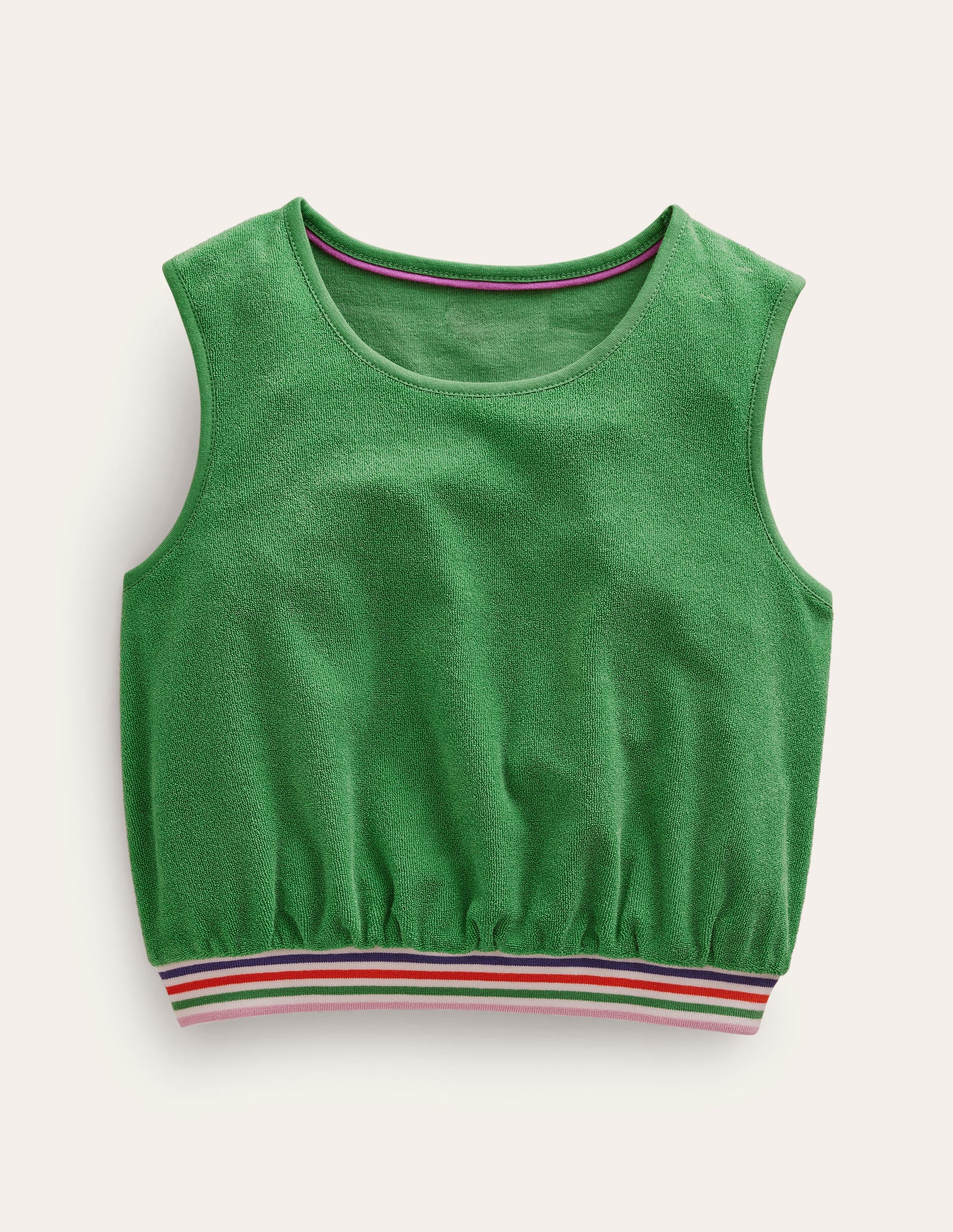 Toweling Tank Top-Aloe Green-1