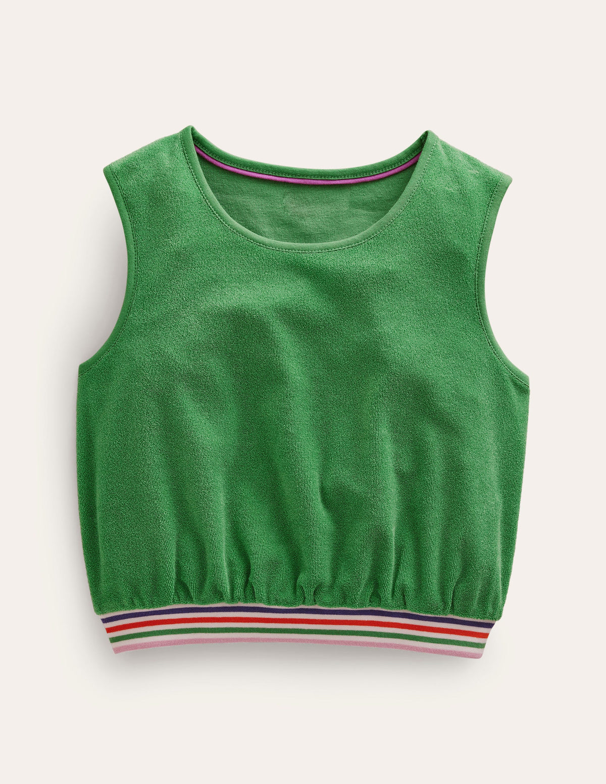 Toweling Tank Top-Aloe Green - Image 1