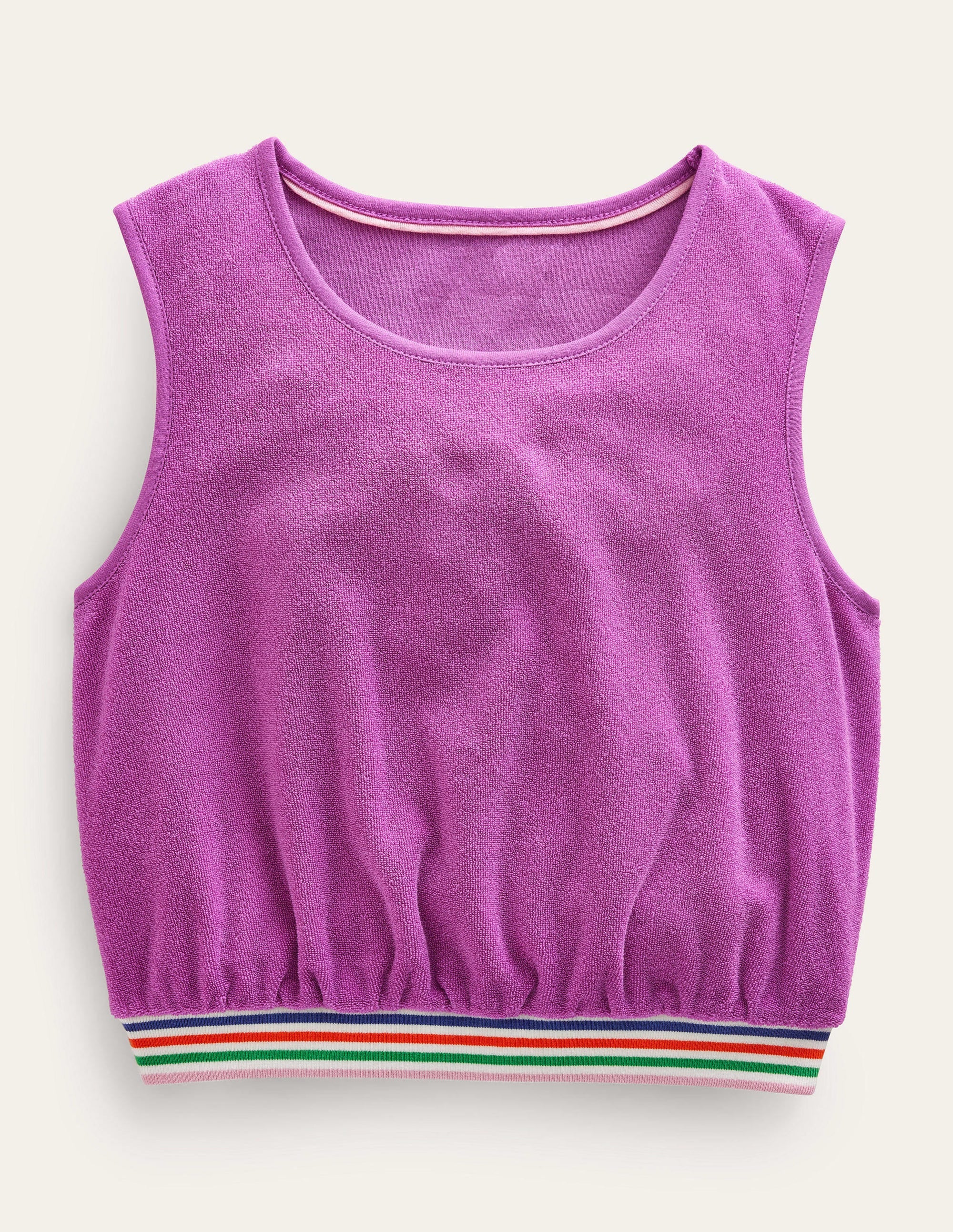 Toweling Tank Top-Radiant Orchid Purple - Image 1