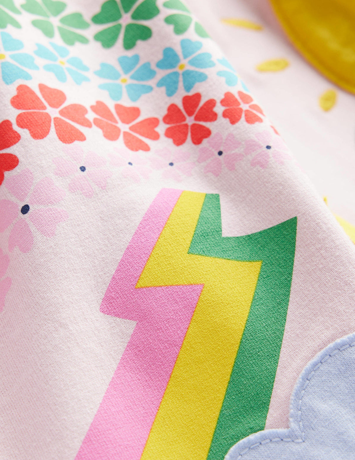 Appliqué Jersey Sweat Dress-French Pink Weather - Image 3