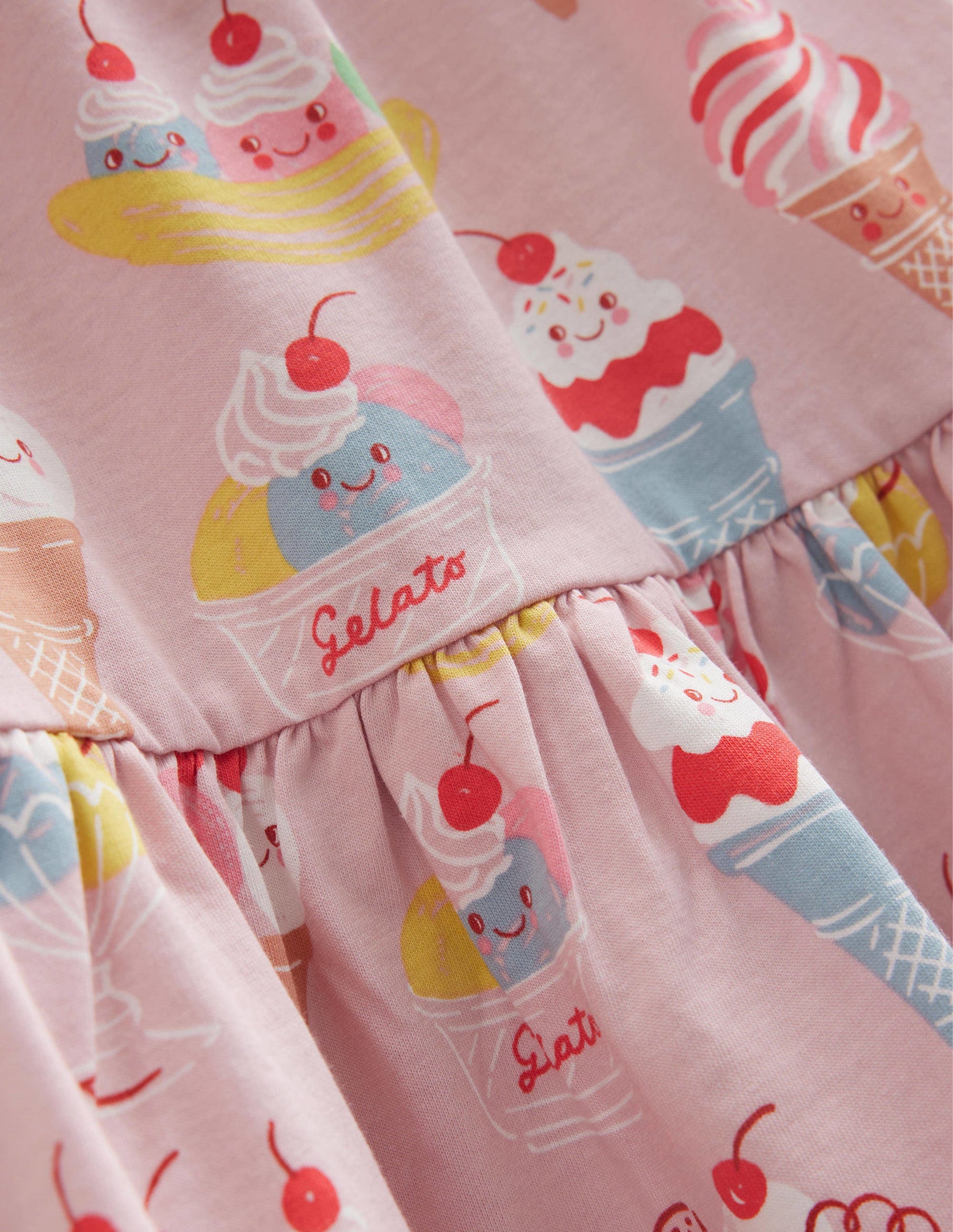 Tiered Jersey Maxi Dress-French Pink Ice Cream-3
