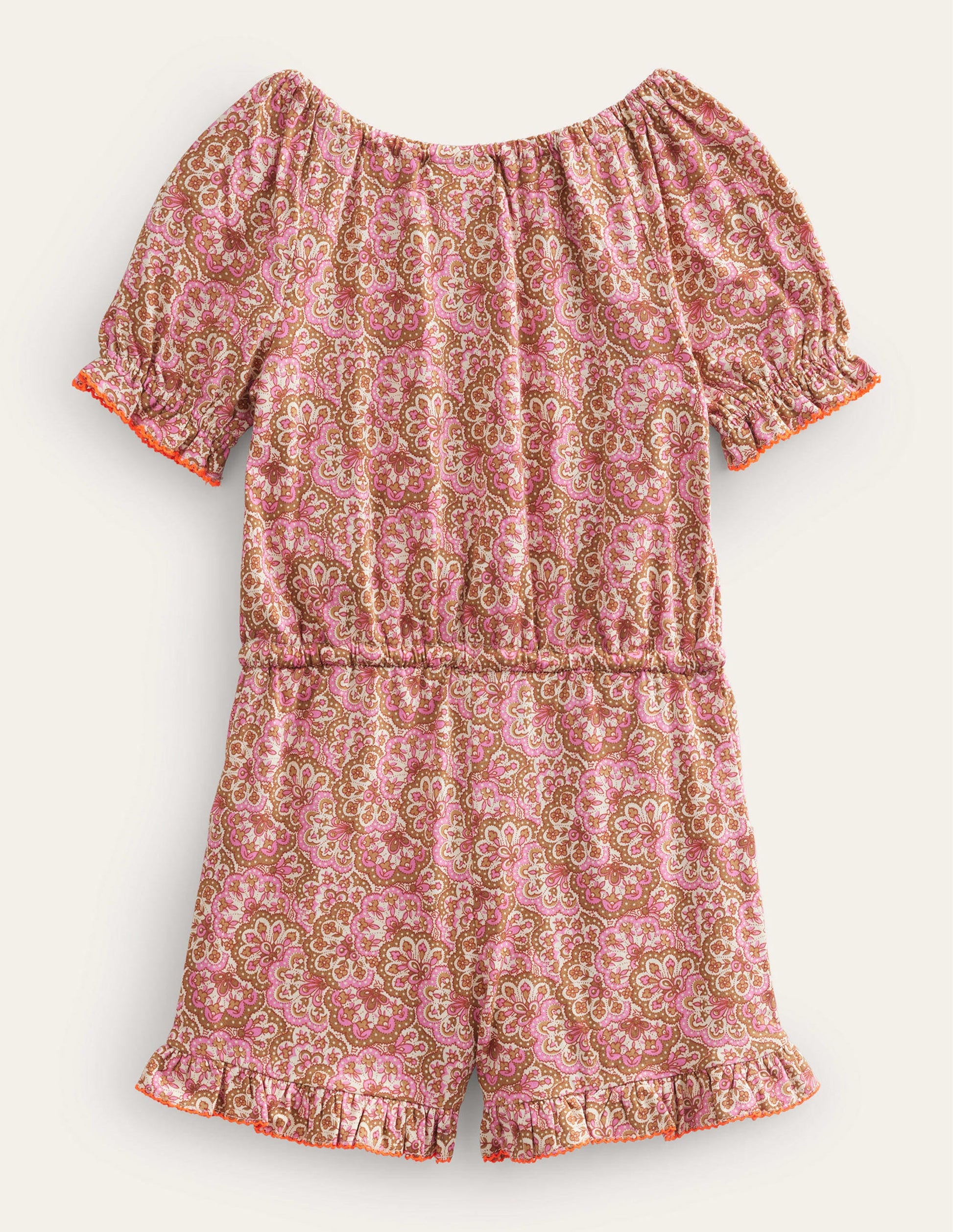 Printed Jersey Romper-Pink Blossom Paisley-2