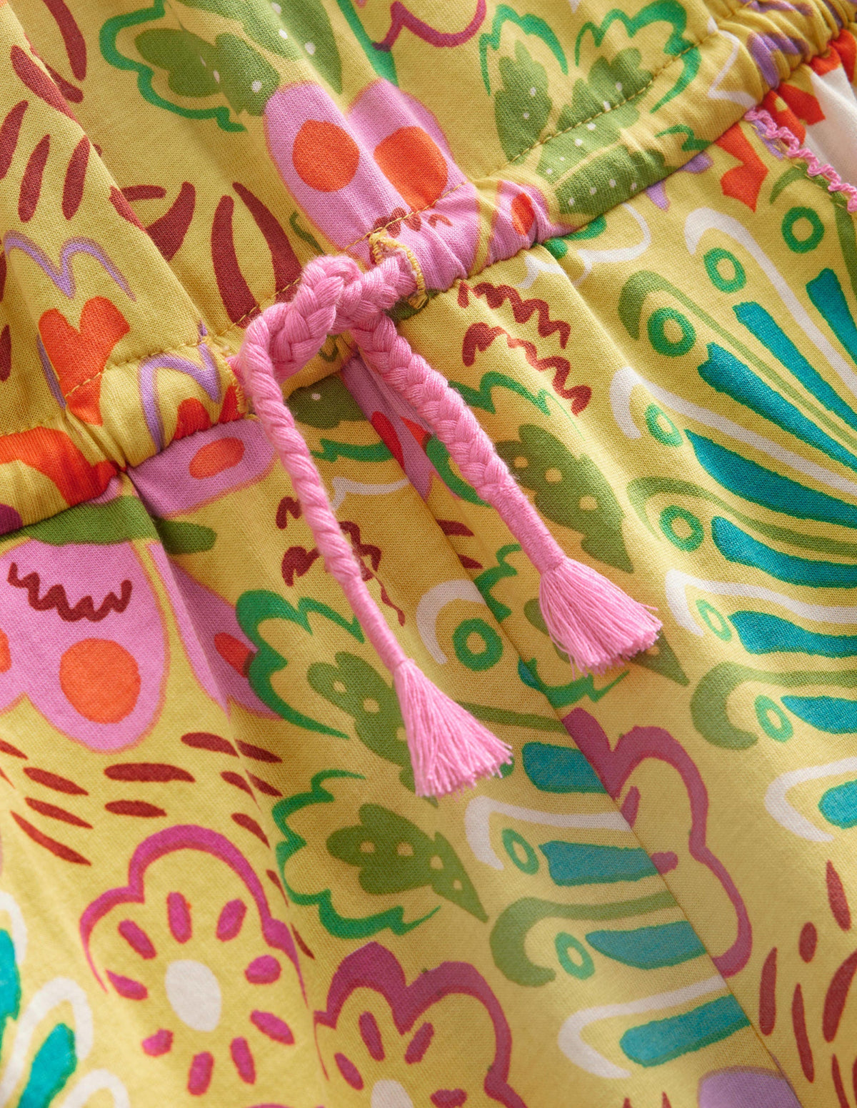 Printed Jersey Romper-Gooseberry Yellow Floral - Image 3