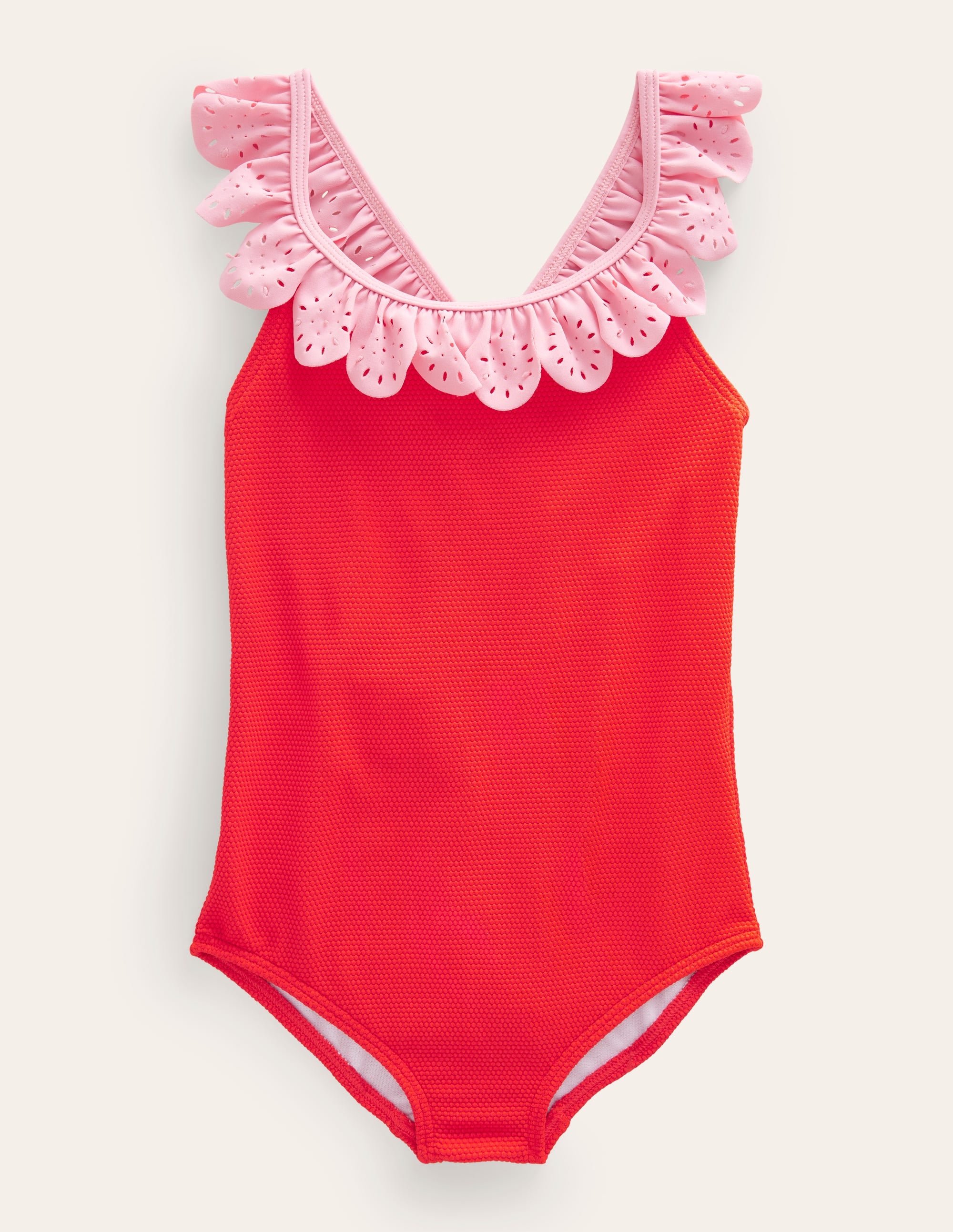 Broderie Frill Swimsuit-Fire - Image 1