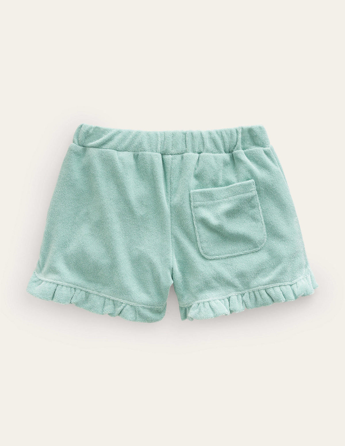 Frill Hem Towelling Short-Hot Spring Blue - Image 2