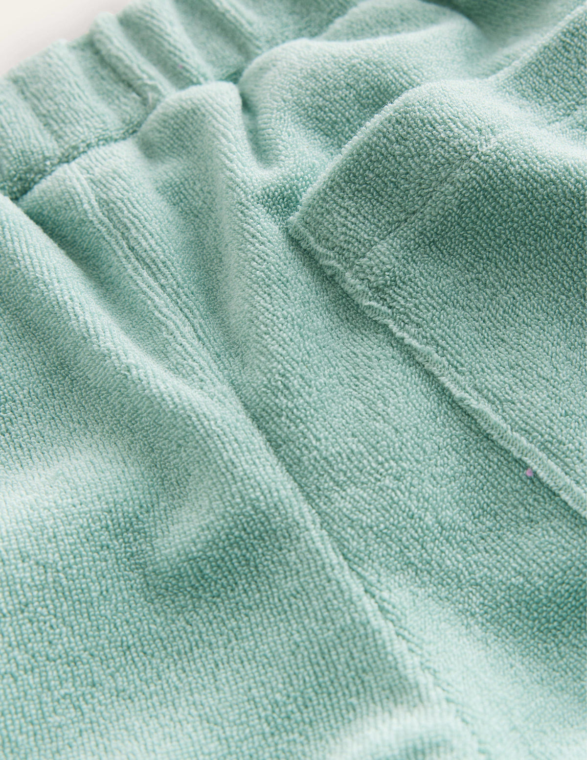 Frill Hem Towelling Short-Hot Spring Blue - Image 3