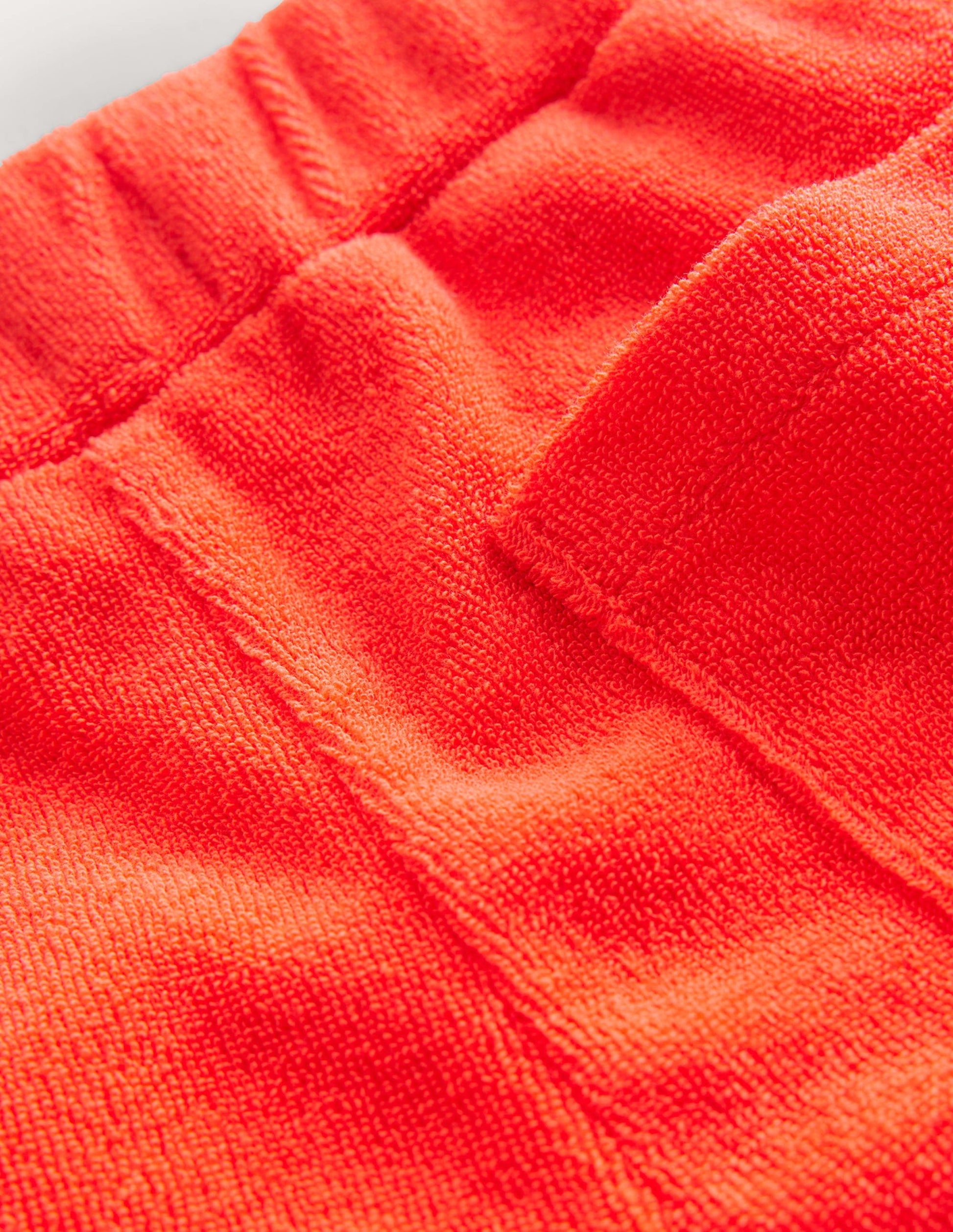 Frill Hem Towelling Short-Mandarin Orange-3
