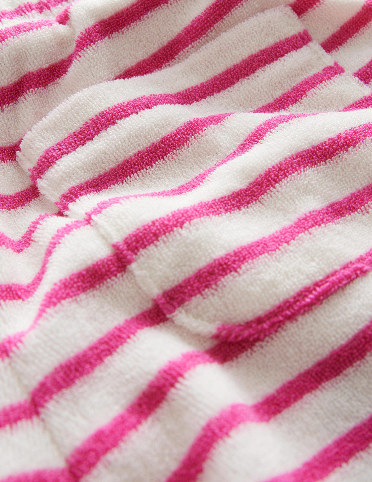 Frill Hem Towelling Short-Tickled Pink/Ivory - Image 3