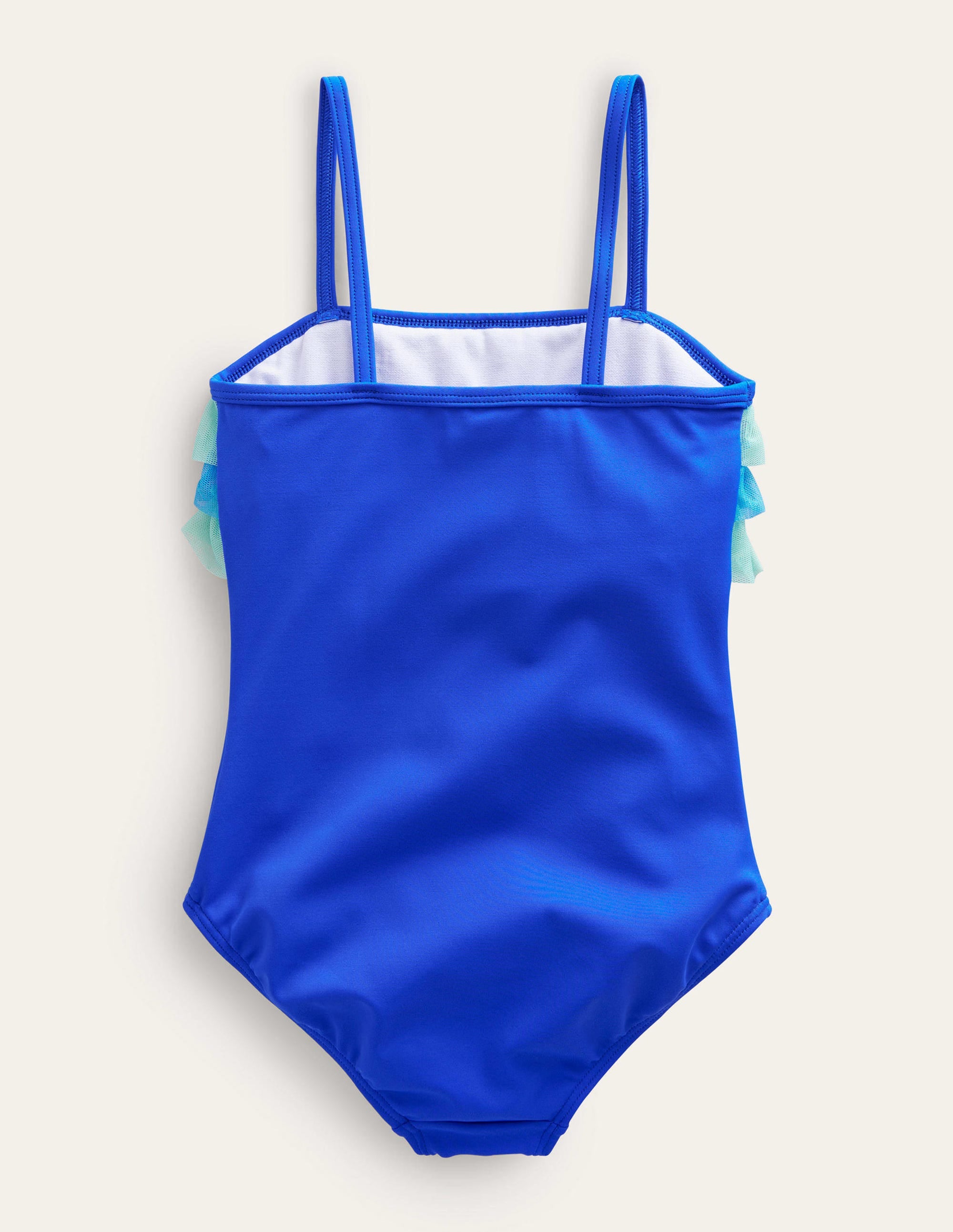 Tulle Frill Swimsuit-Cobalt - Image 2