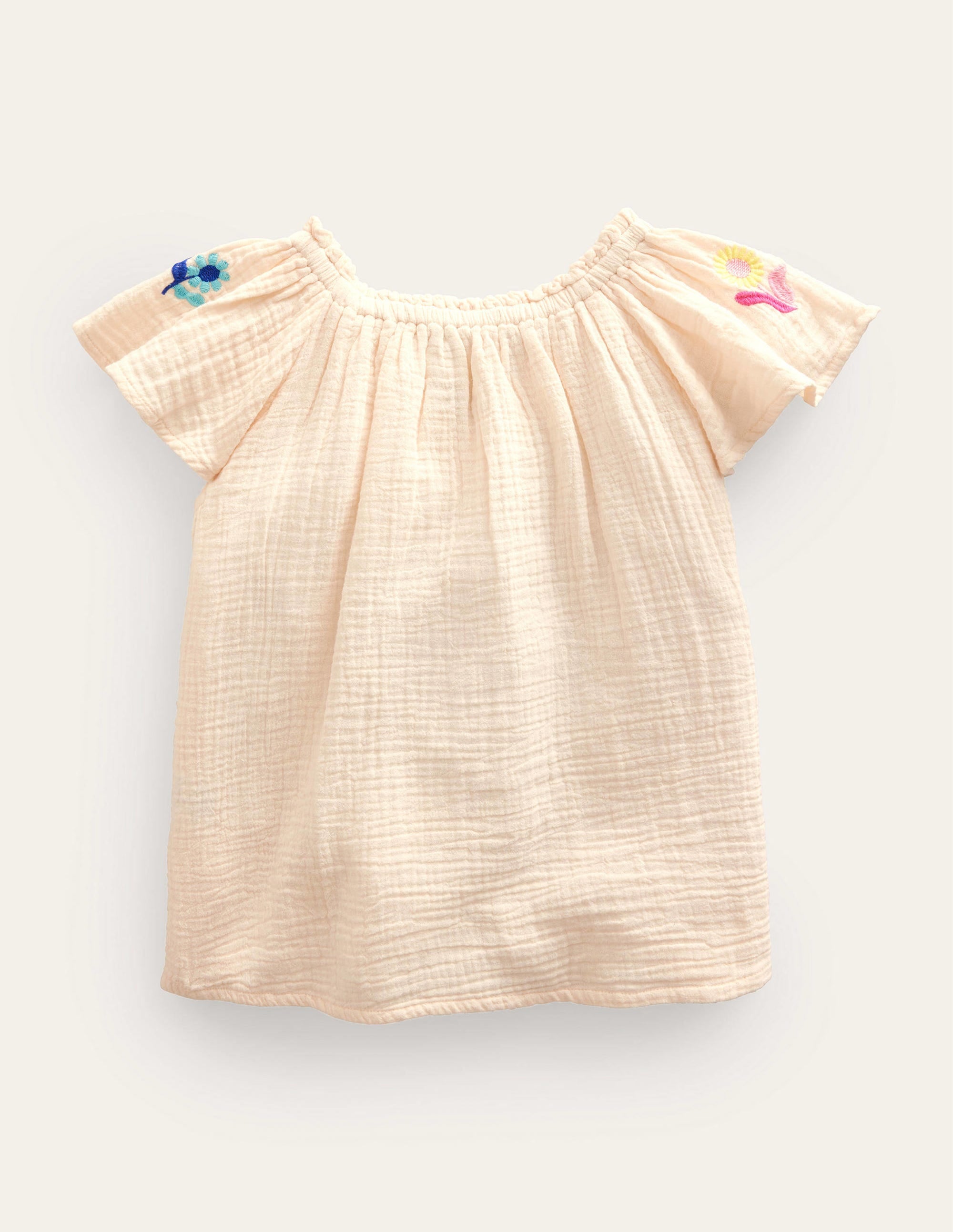 Beachy Embroidered Top-Ivory - Image 2