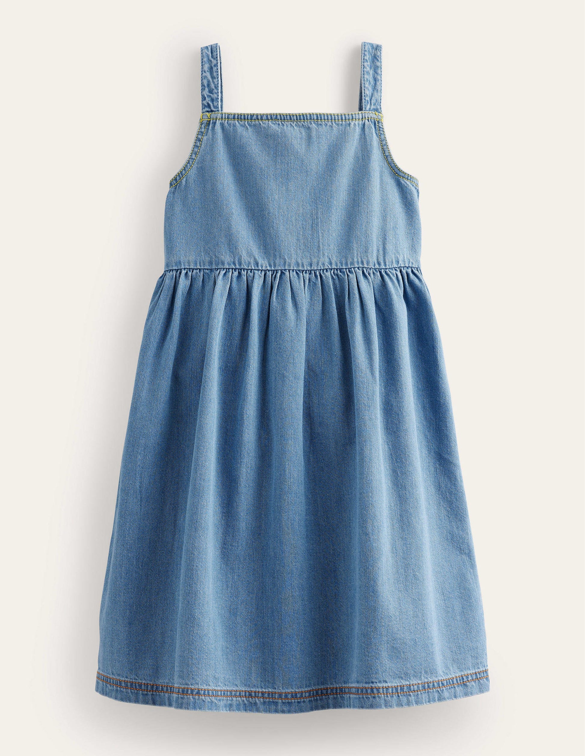 Button Through Pinafore Dress-Light Vintage-2
