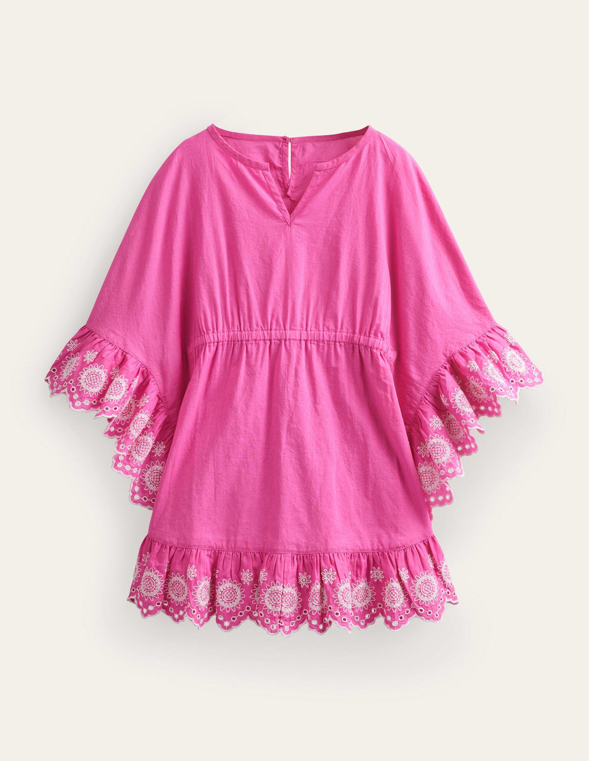 Embroidered Kaftan-Tickled Pink-1