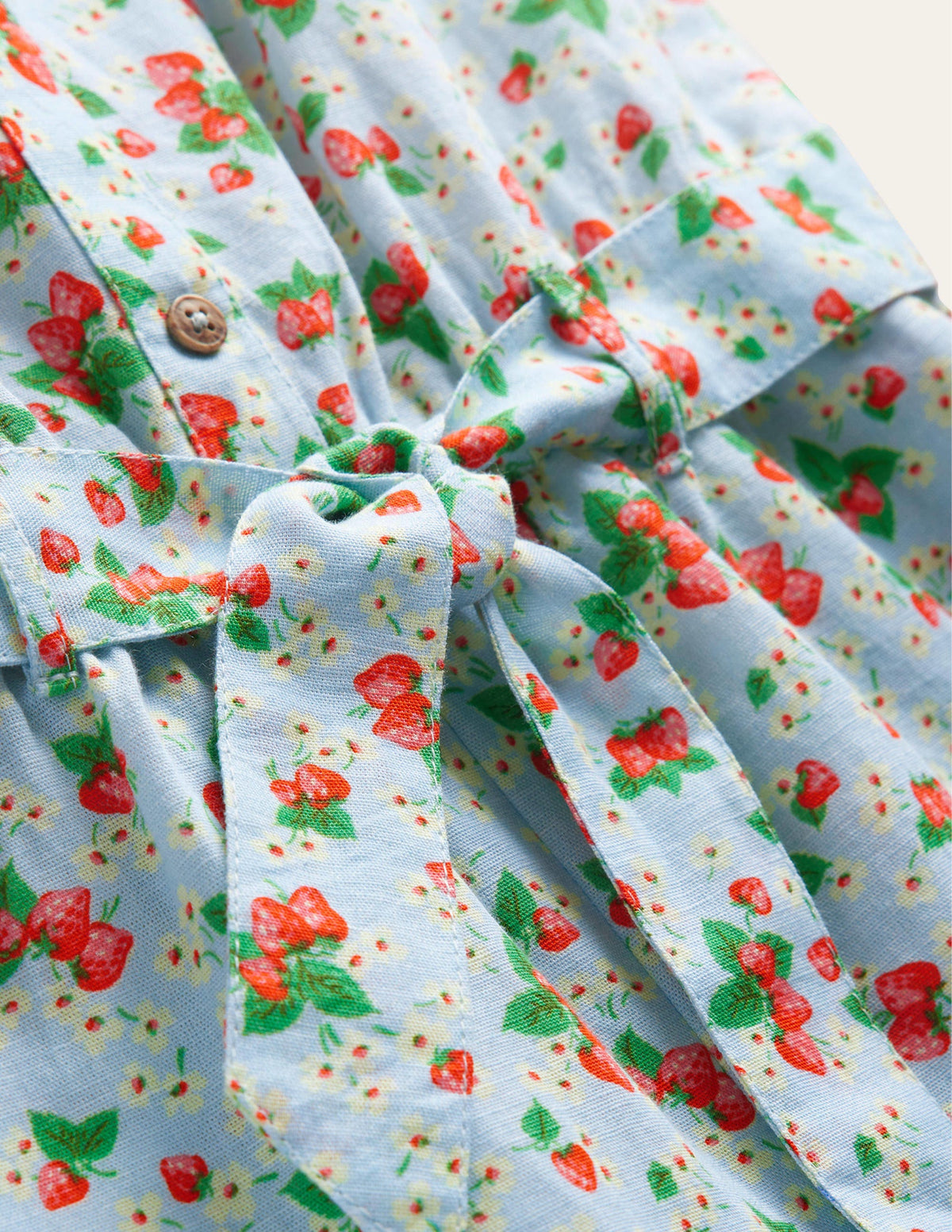 Linen-Cotton Ruffle Romper-Surf Strawberry Ditsy-3