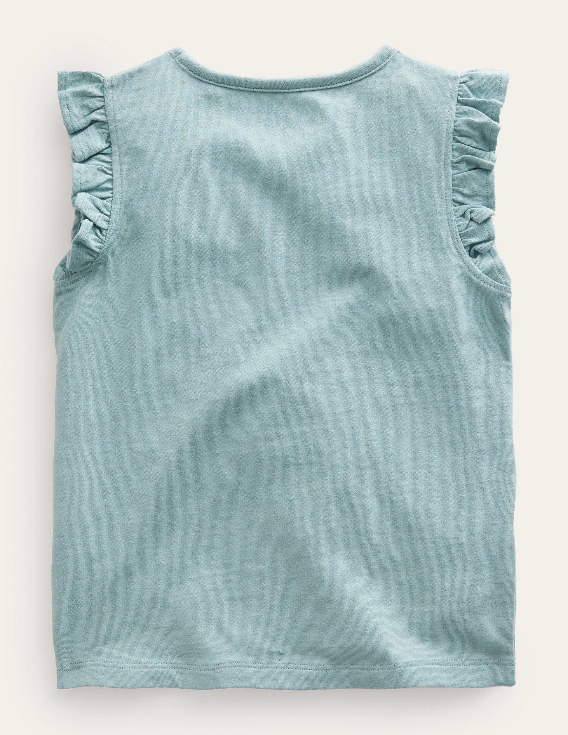 Embroidered Flutter Top-Tourmaline Blue Strawberry-2