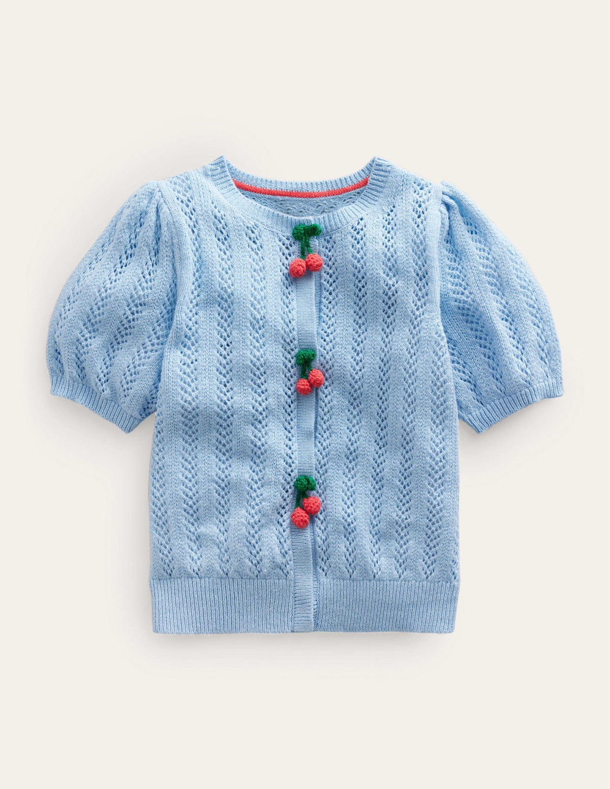 Fruit Crochet Cardigan-Brunnera Blue - Image 1