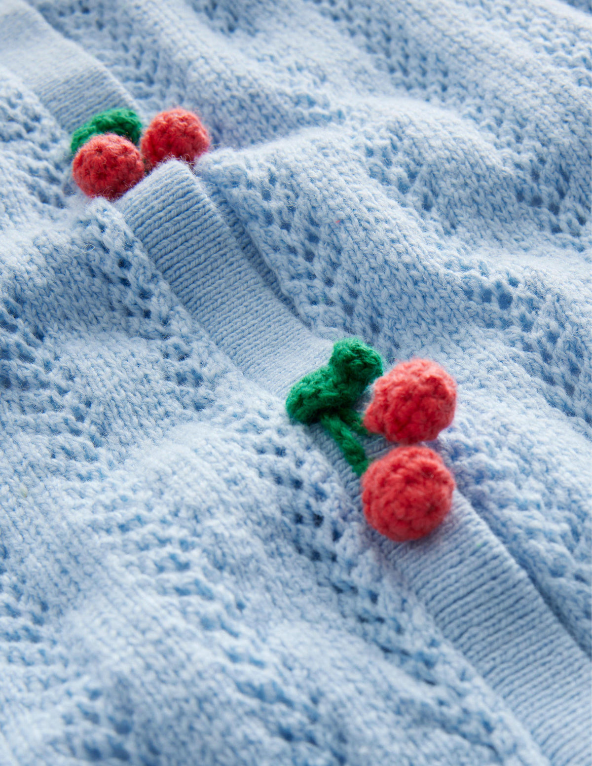 Fruit Crochet Cardigan-Brunnera Blue - Image 3