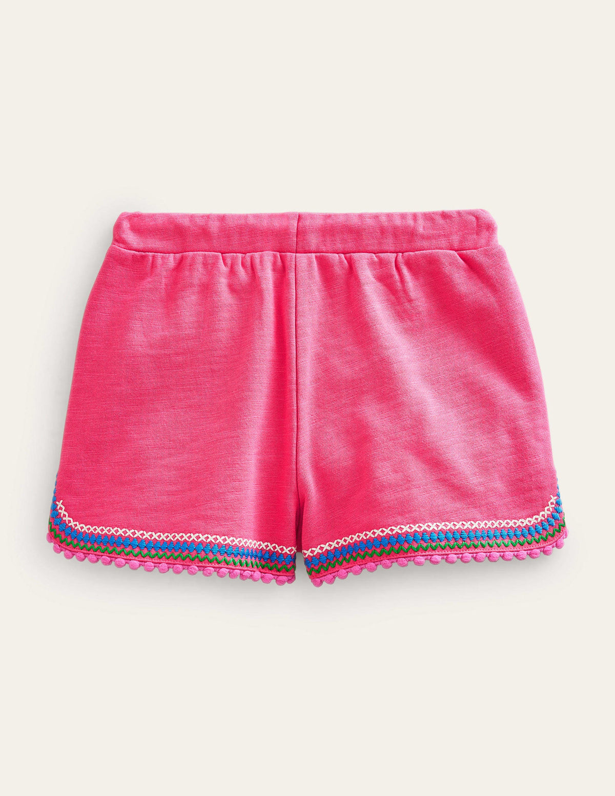 Pom Trim Jersey Shorts-Lollipop Pink - Image 2
