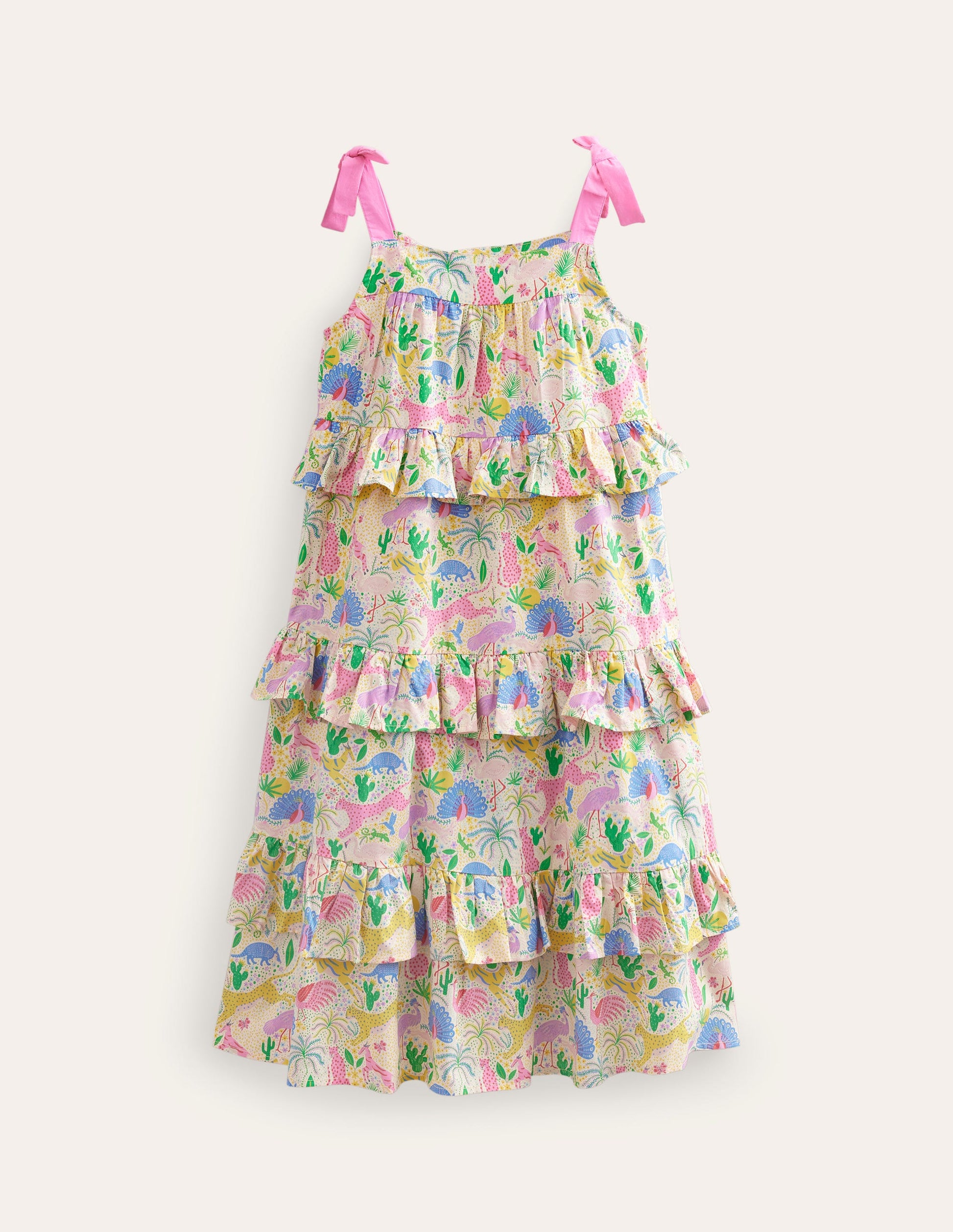 Tiered Ruffle Maxi Dress-Multi Mini Desert-2