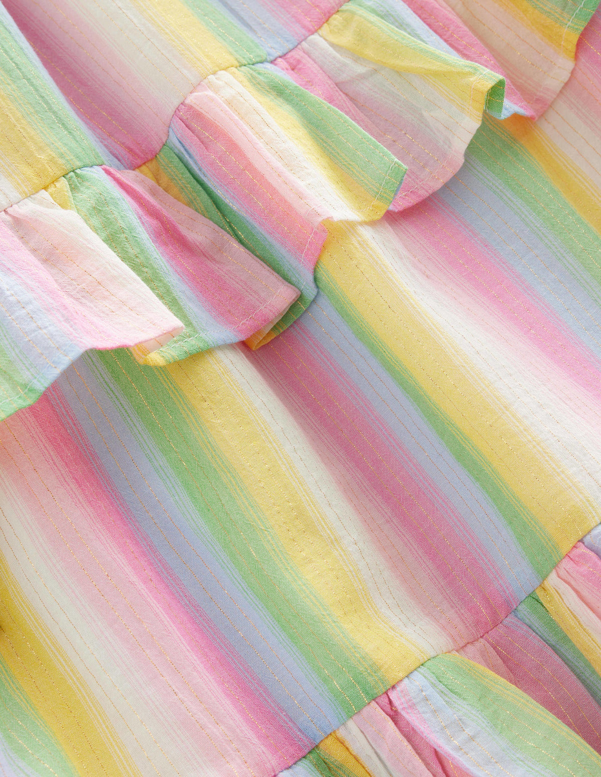 Tiered Ruffle Maxi Dress-Rainbow Gradient Stripe-3
