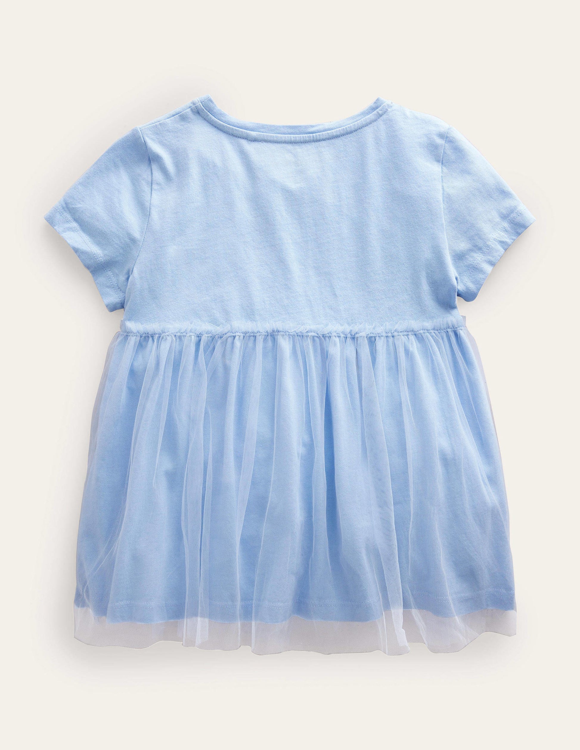 Tulle Flutter Appliqué T-shirt-Brunnera Blue-2