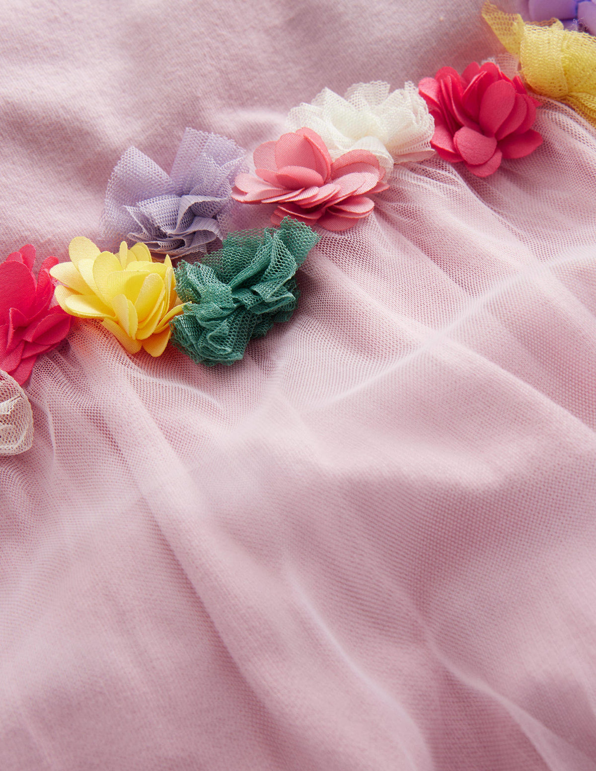 Tulle Flutter Appliqué T-shirt-French Pink - Image 3