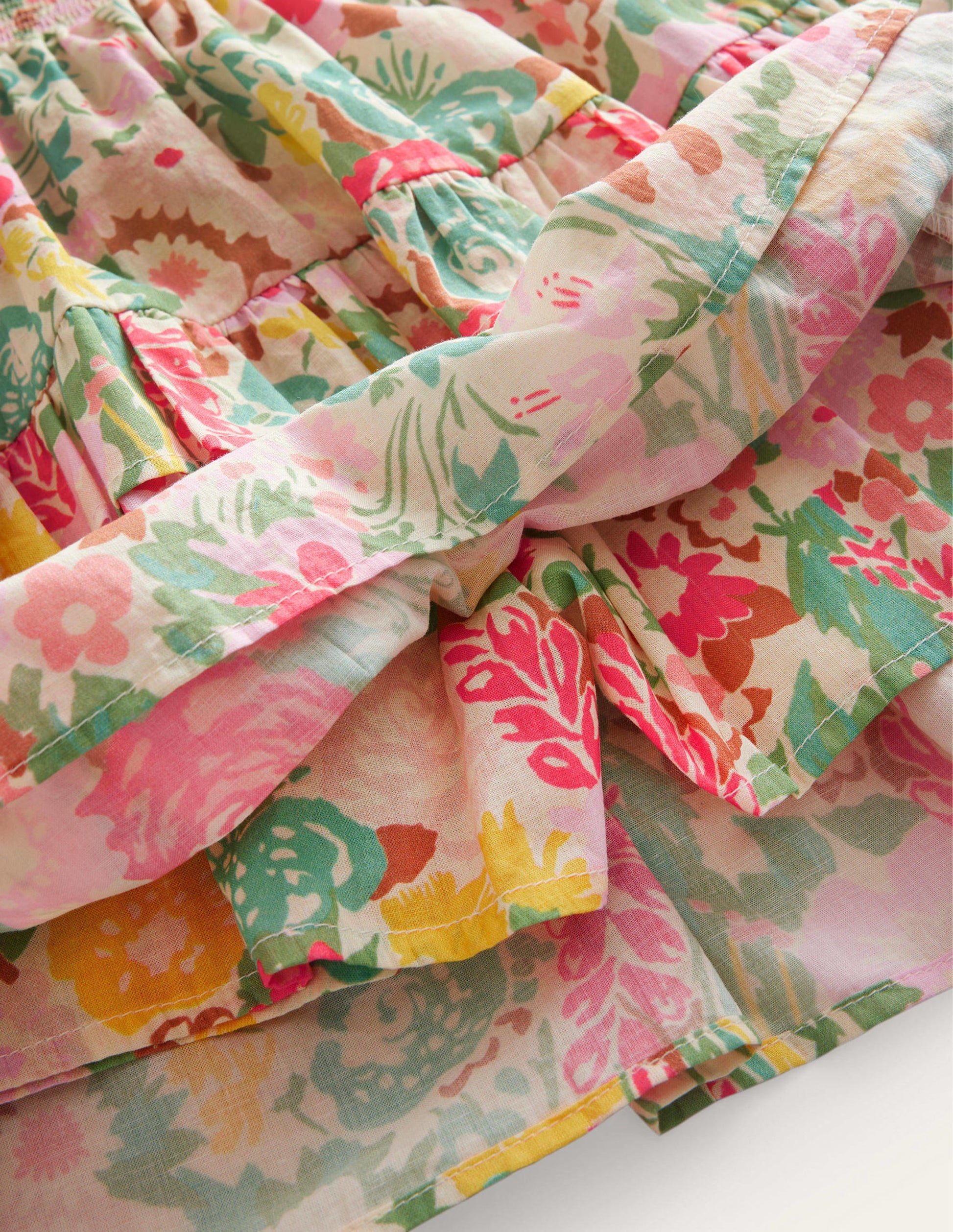Ruffle Mini Skort-Multi Painterly Floral-3