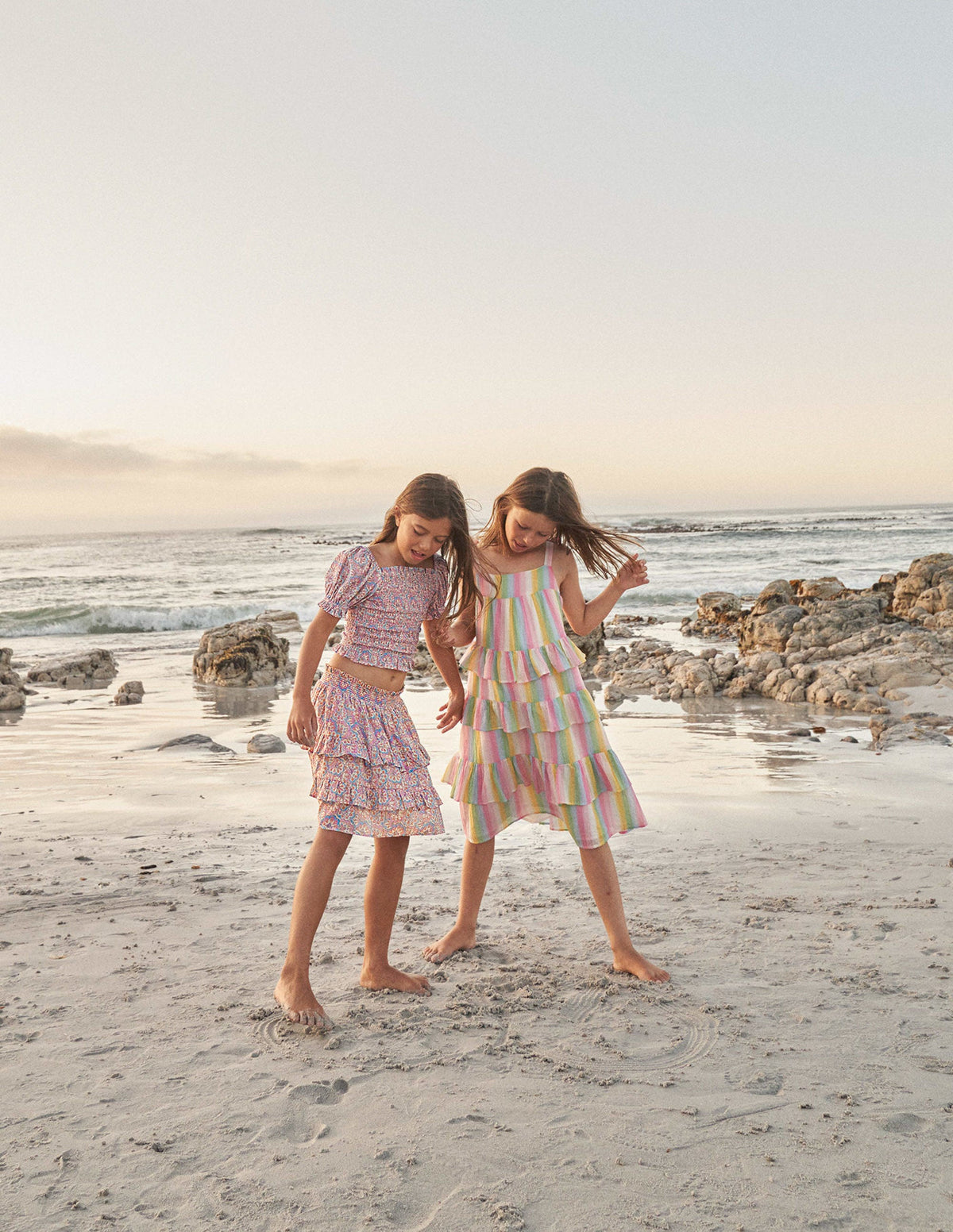 Ruffle Mini Skort-Lupin and Peach Paisley - Image 5