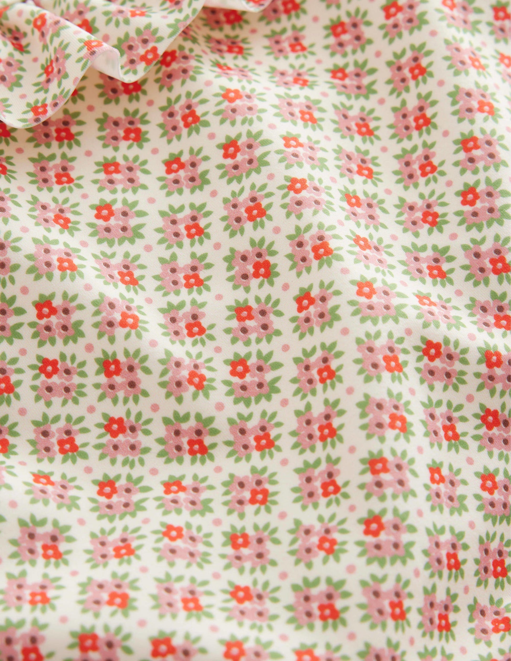 Tie Back Frilly Swimsuit-Vanilla Pod Micro Flower Bunch-3