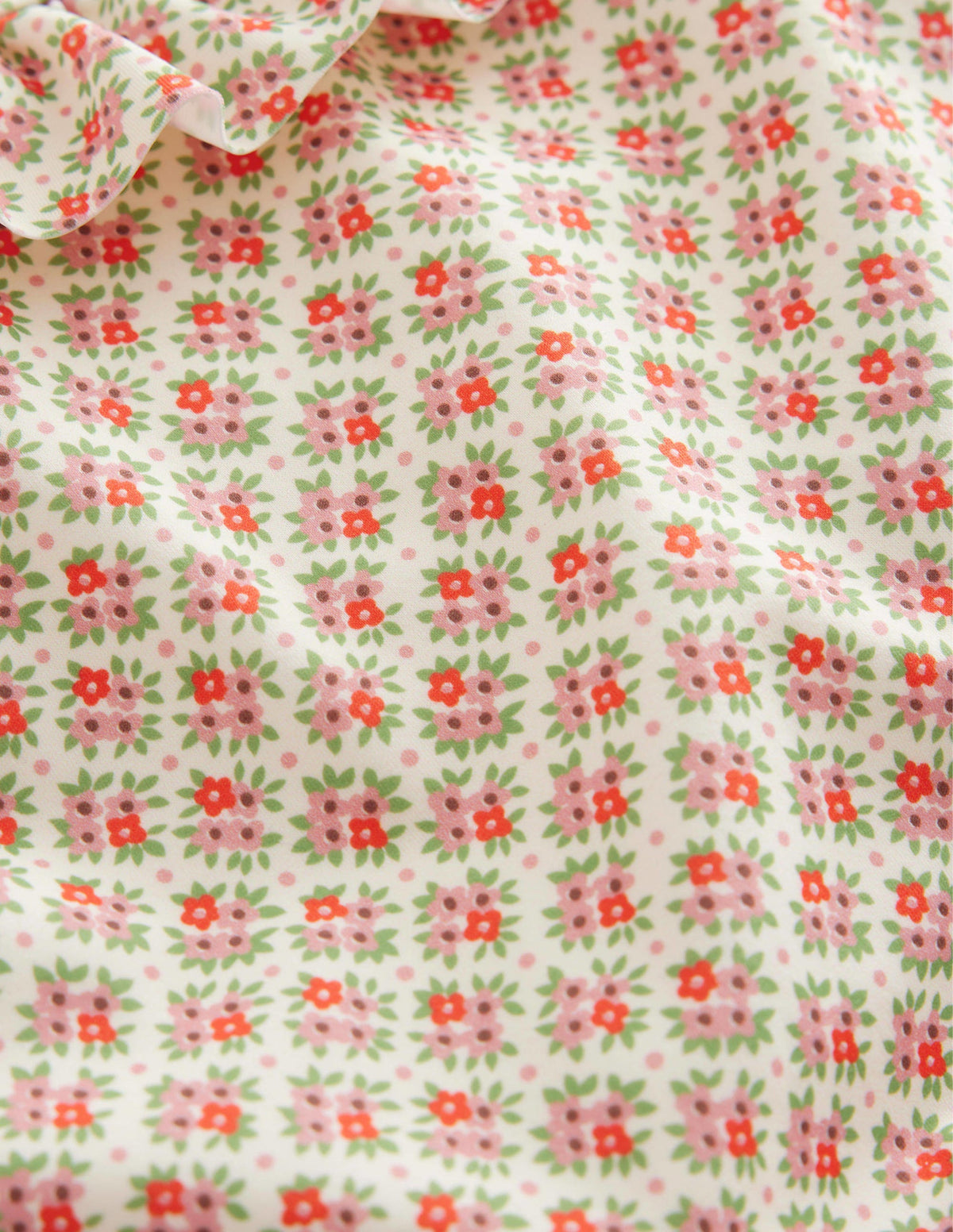 Tie Back Frilly Swimsuit-Vanilla Pod Micro Flower Bunch - Image 3
