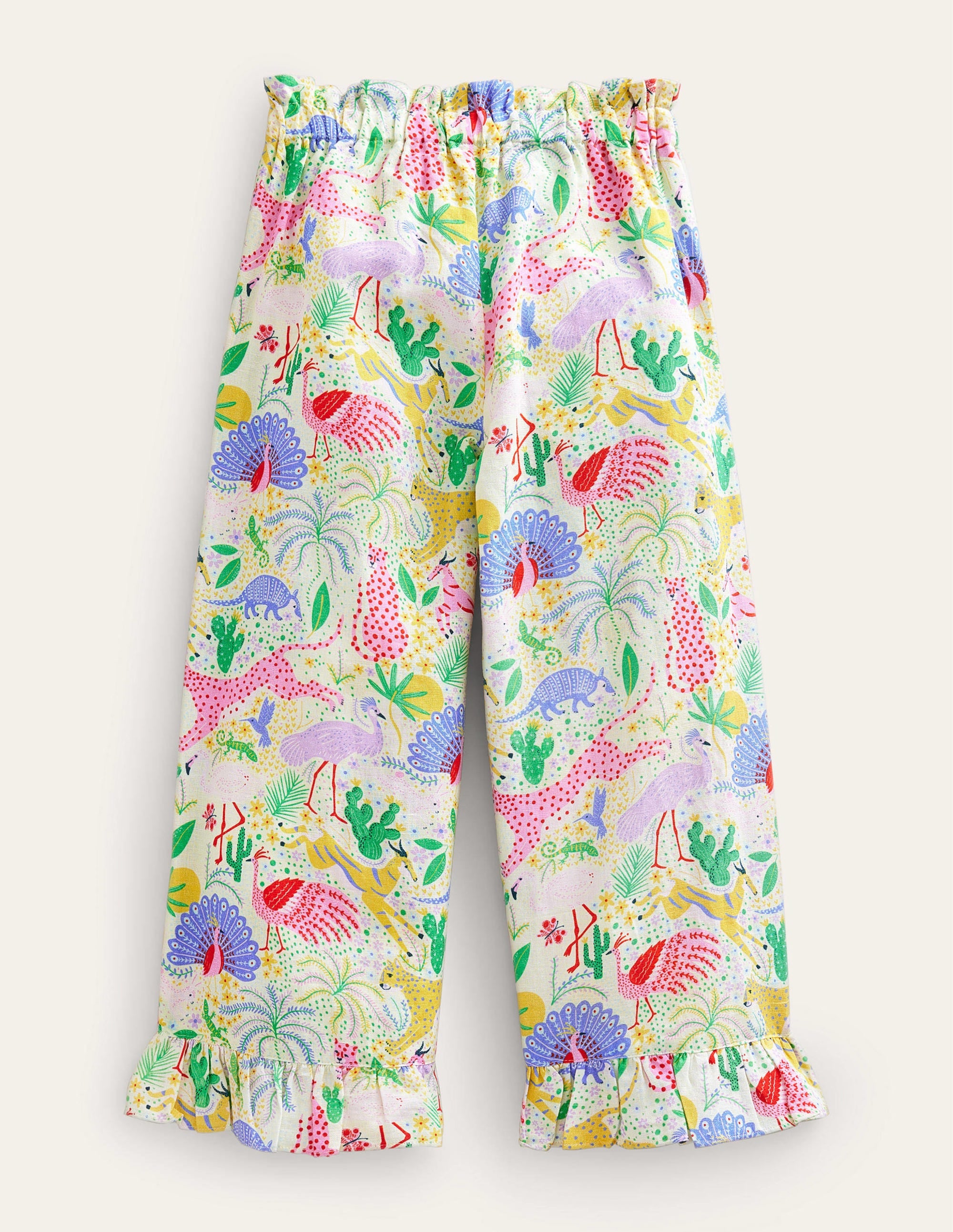 Frill Cuff Wide Leg Pants-Multi Desert - Image 2