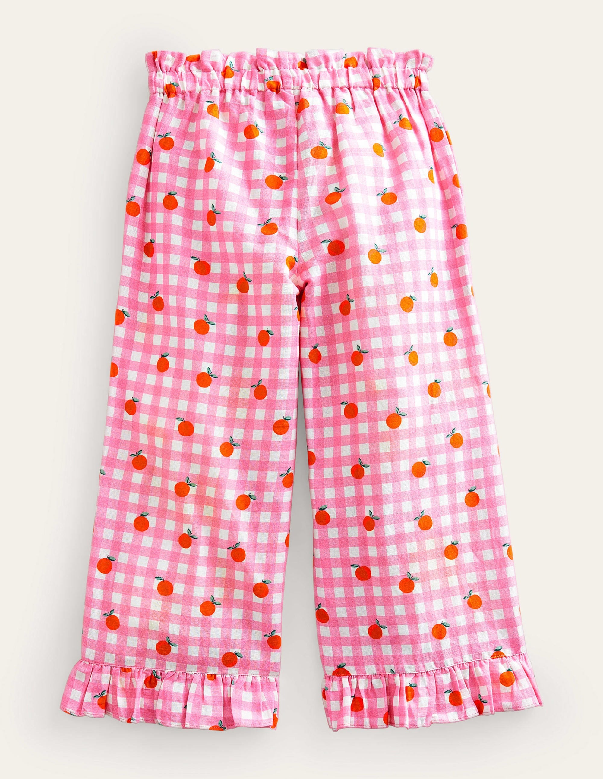Frill Cuff Wide Leg Pants-Azalea and Vanilla Oranges - Image 2