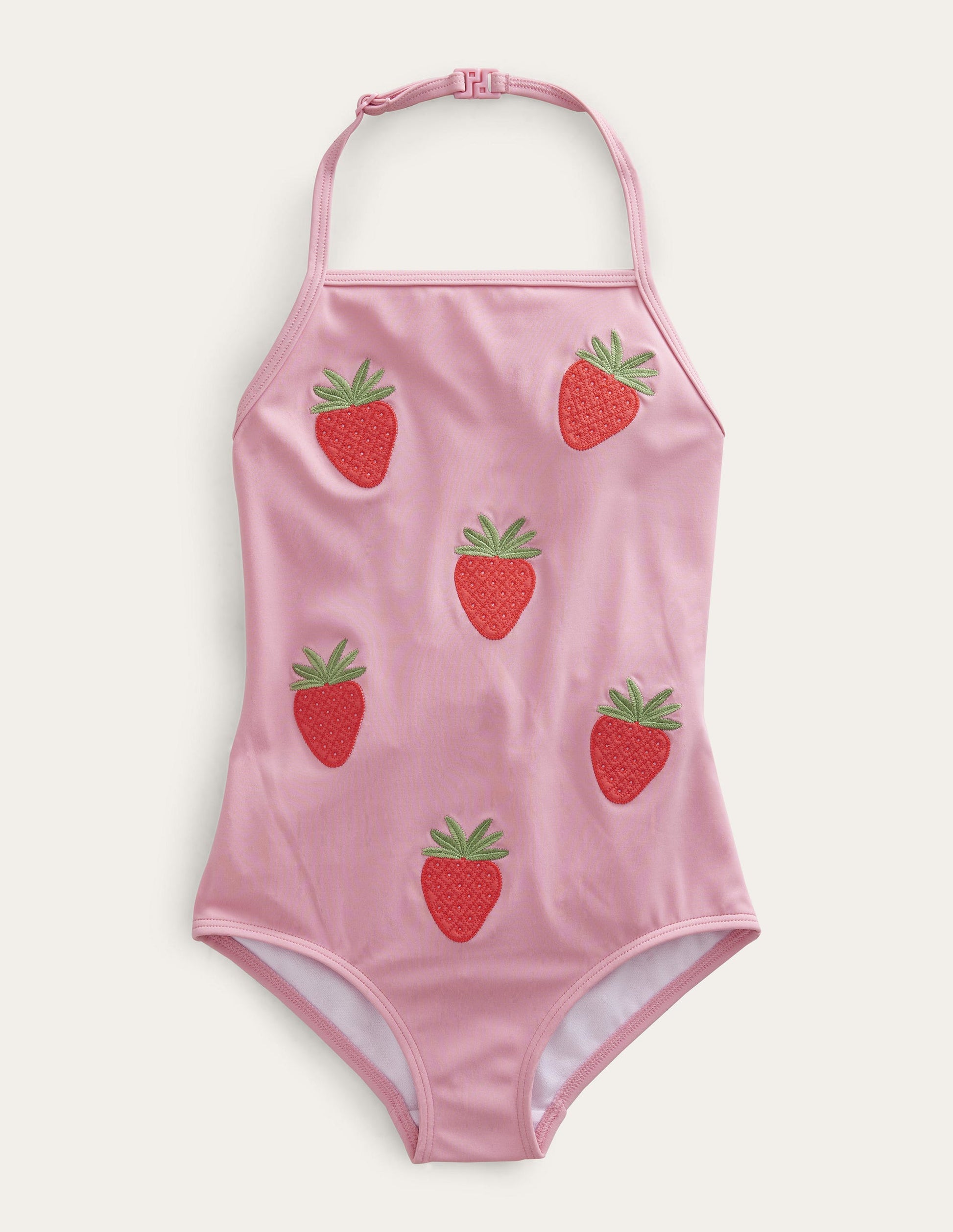 Appliqué Fruit Swimsuit-Pink Lemonade-1