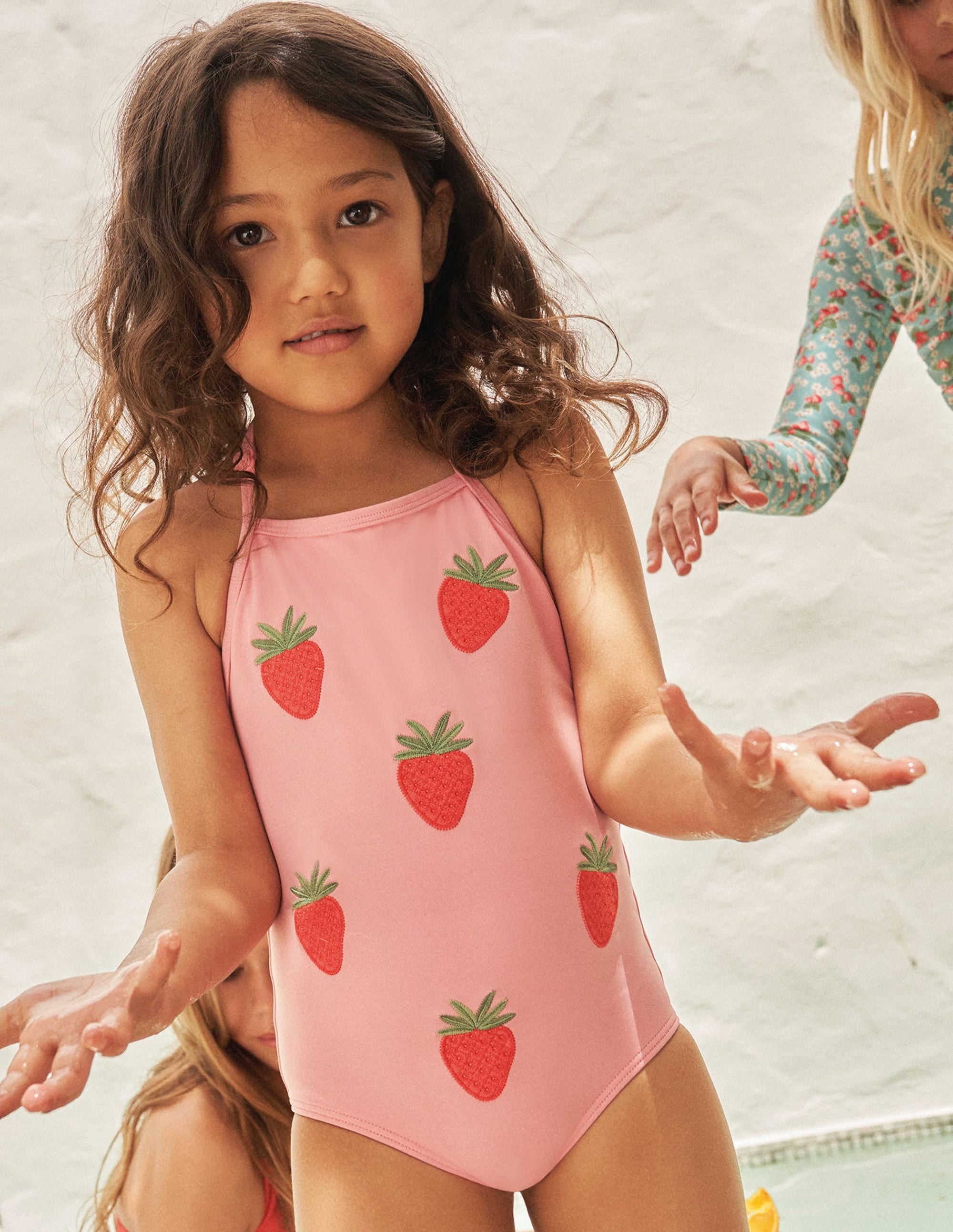 Appliqué Fruit Swimsuit-Pink Lemonade - Image 4