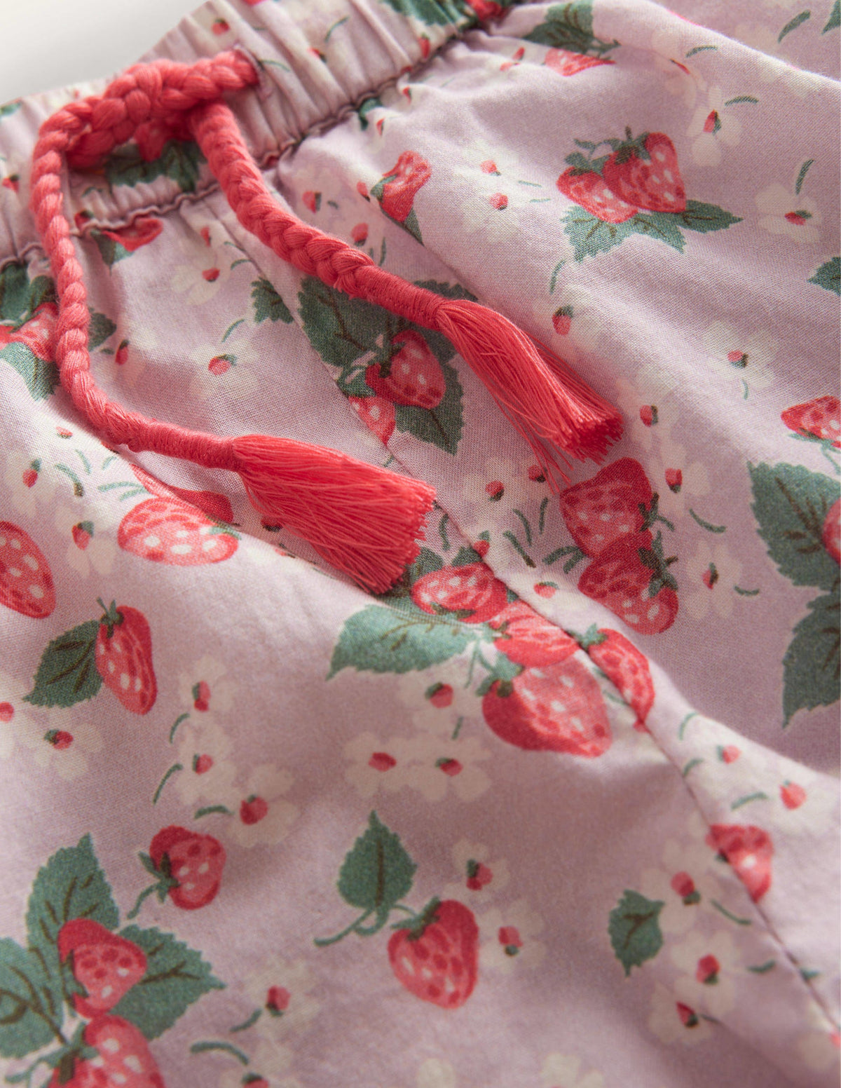 Scalloped-Hem Shorts-French Pink Strawberry - Image 3