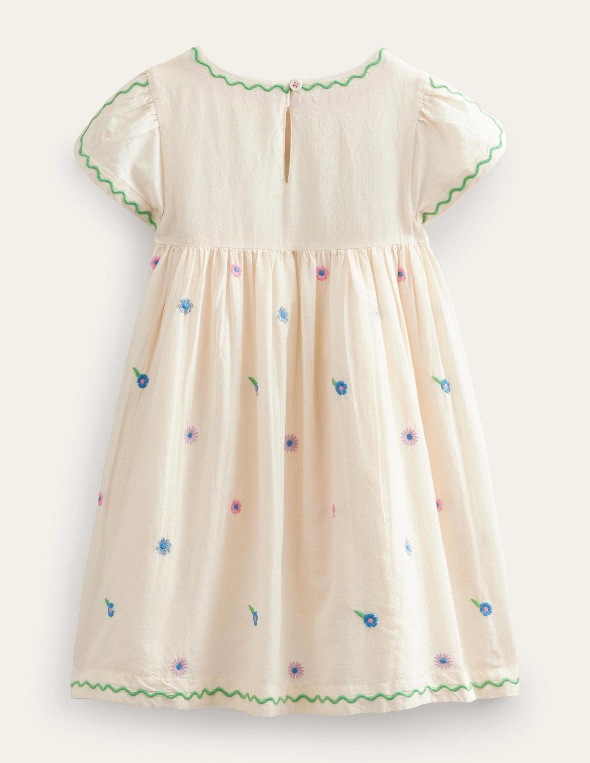 Embroidered Texture Dress-Vanilla Pod - Image 2
