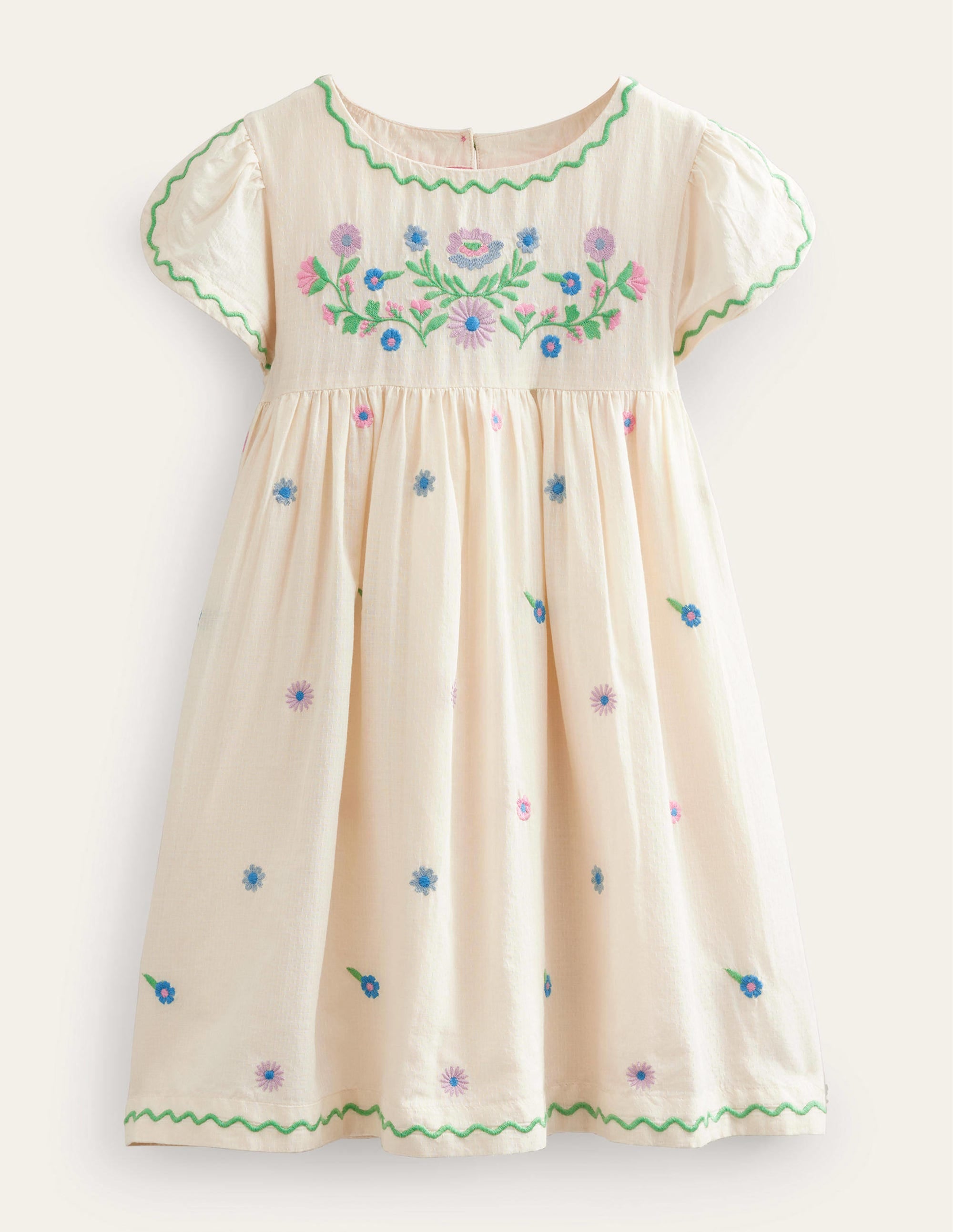 Embroidered Texture Dress-Vanilla Pod - Image 1