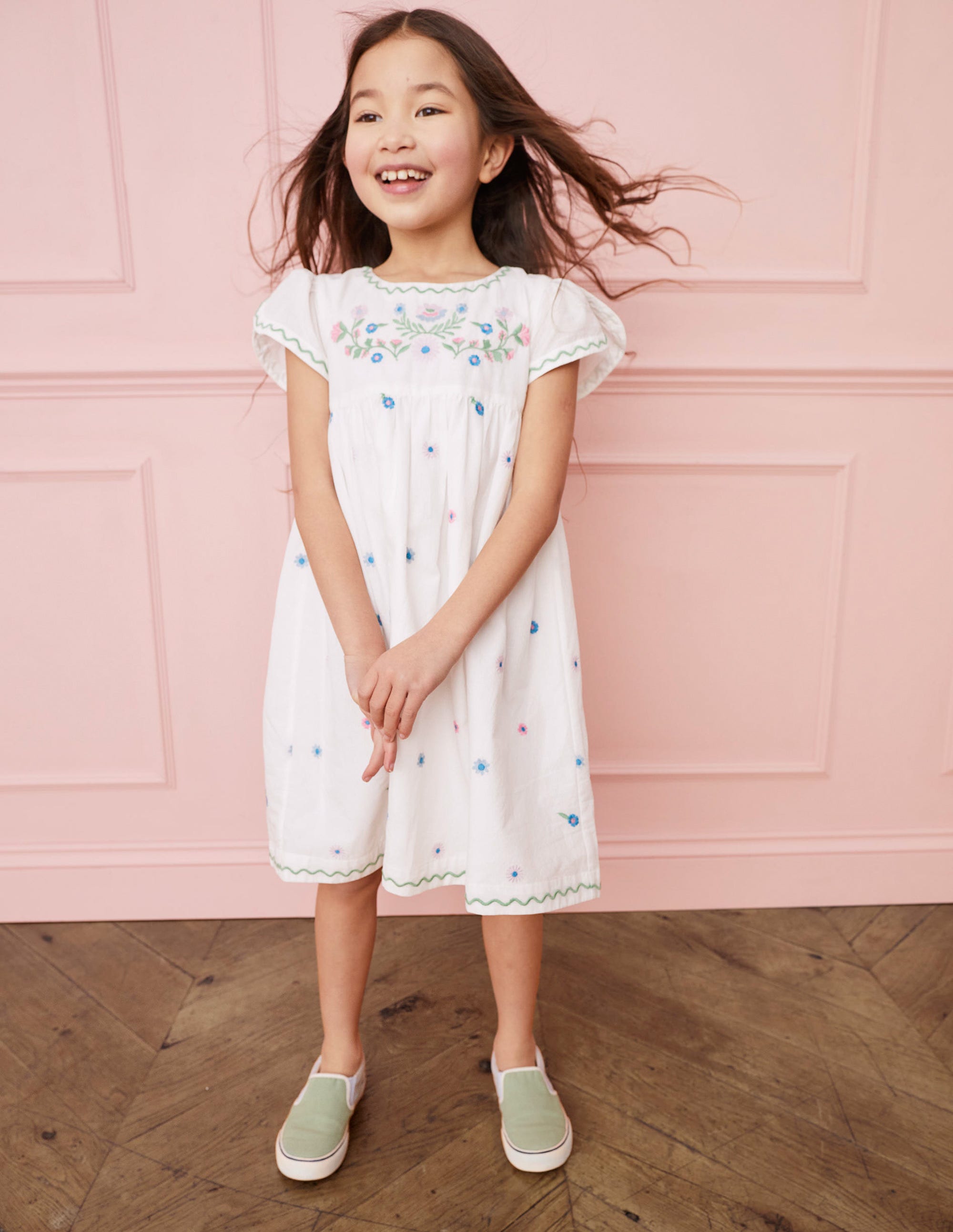 Embroidered Texture Dress-Vanilla Pod - Image 4