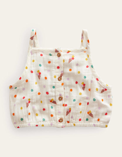 Doublecloth Crop Top-Vanilla Pod Ice Creams