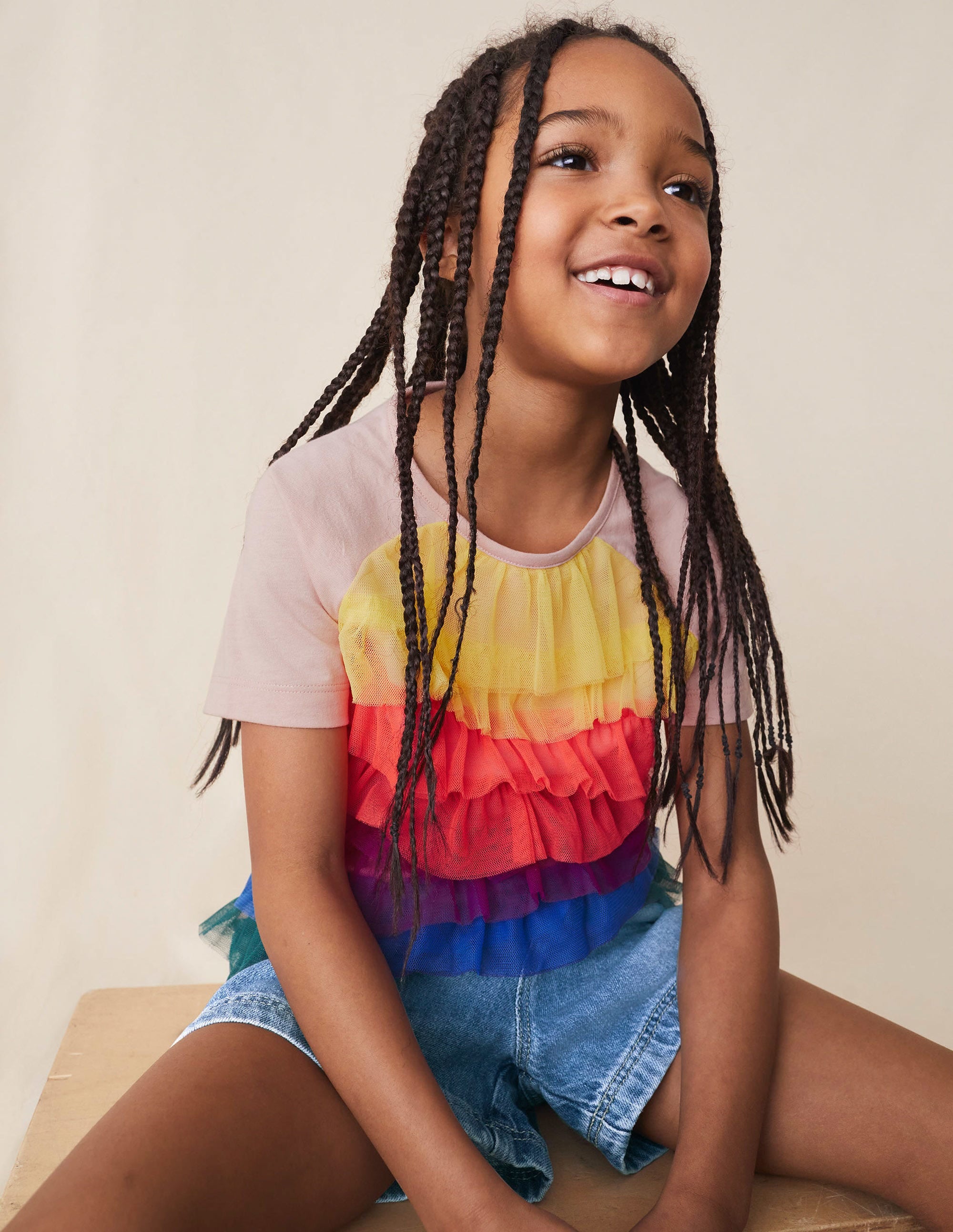 Ruffle Tulle Top-Multi - Image 4