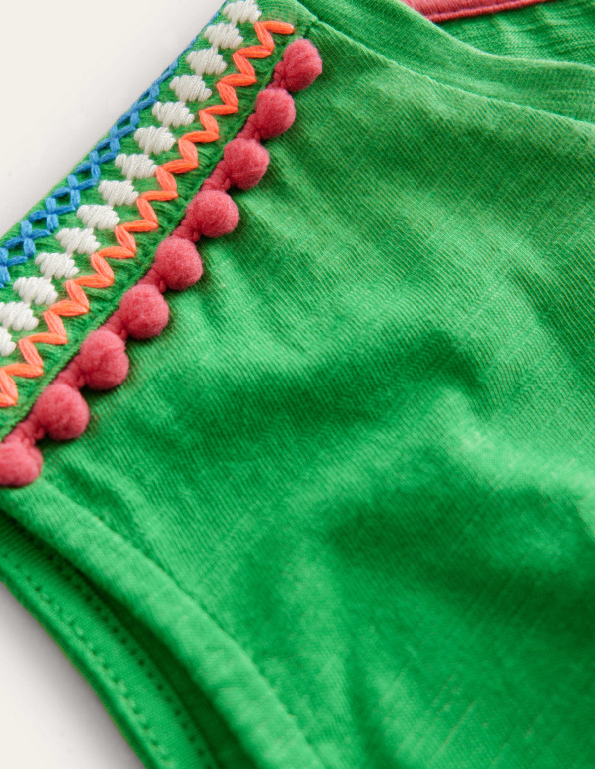 Gathered Front Tee-Bright Green-3