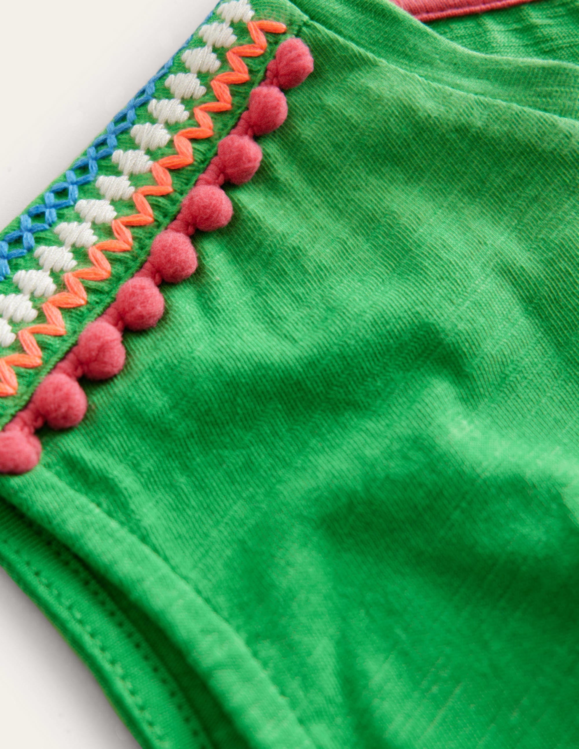 Gathered Front Tee-Bright Green - Image 3