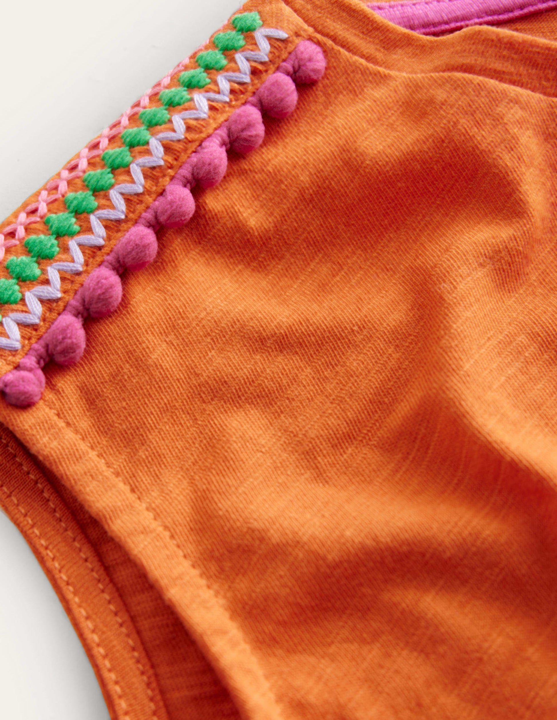 Gathered Front Tee-Kumquat Marl-3
