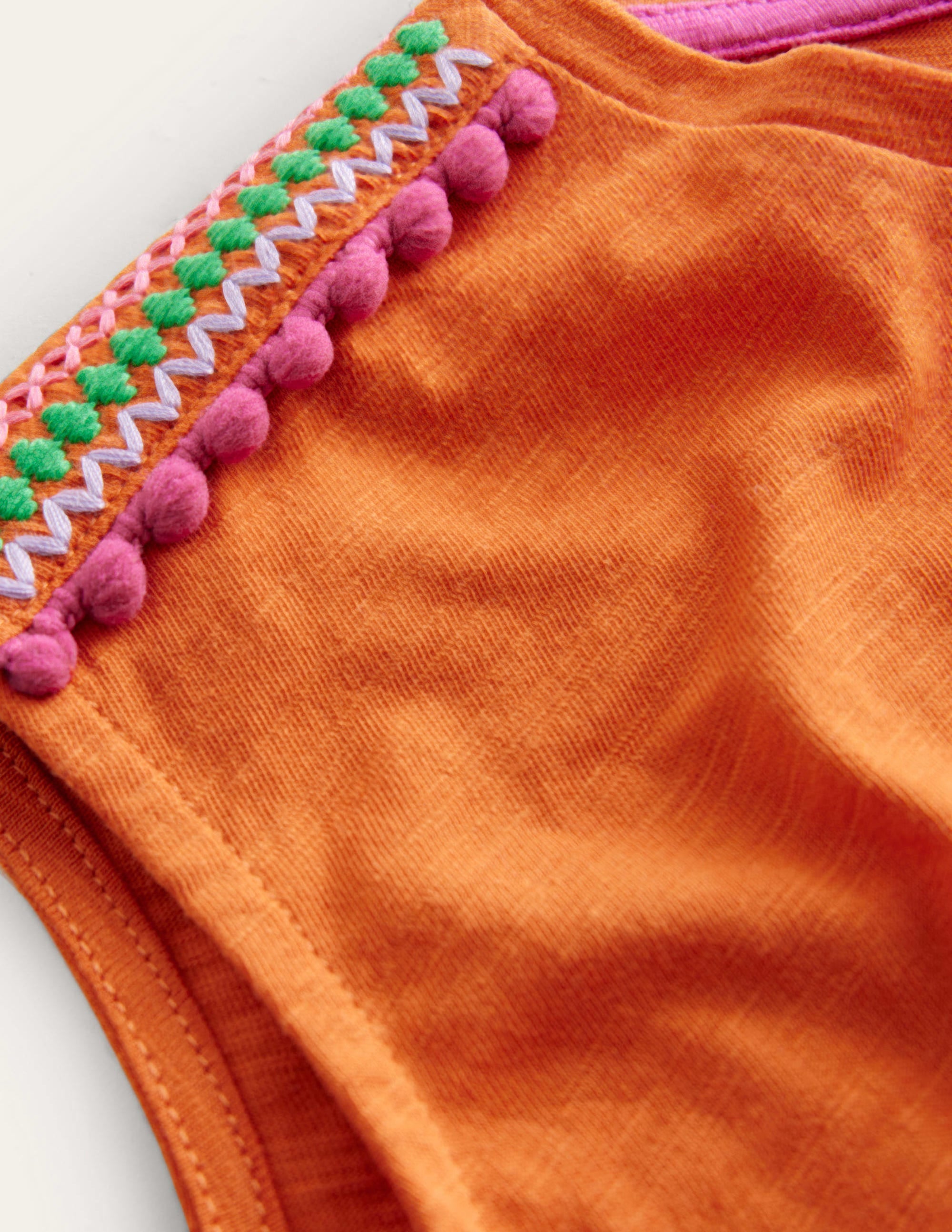 Gathered Front Tee-Kumquat Marl - Image 3
