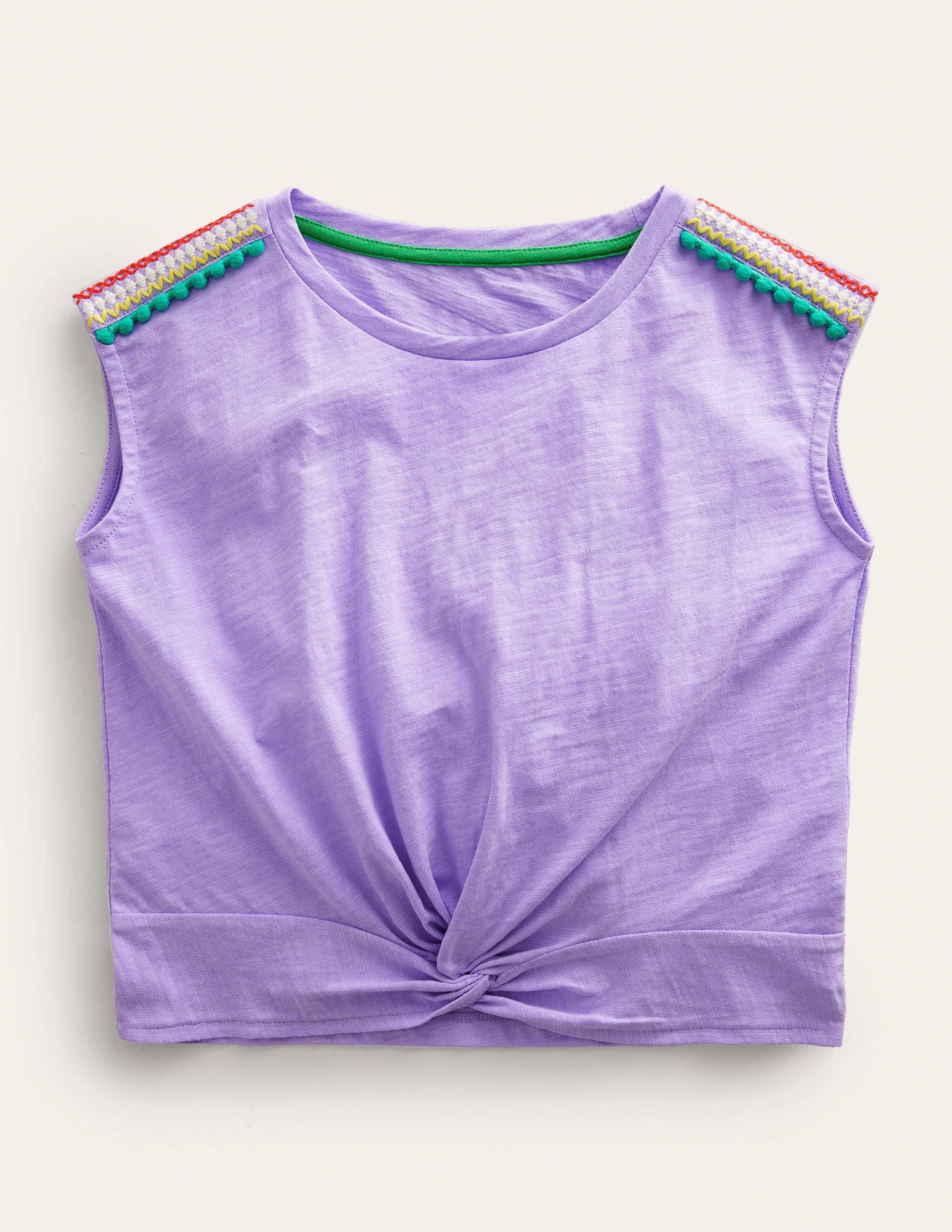 Gathered Front Tee-Pretty Lavender Purple - Image 1