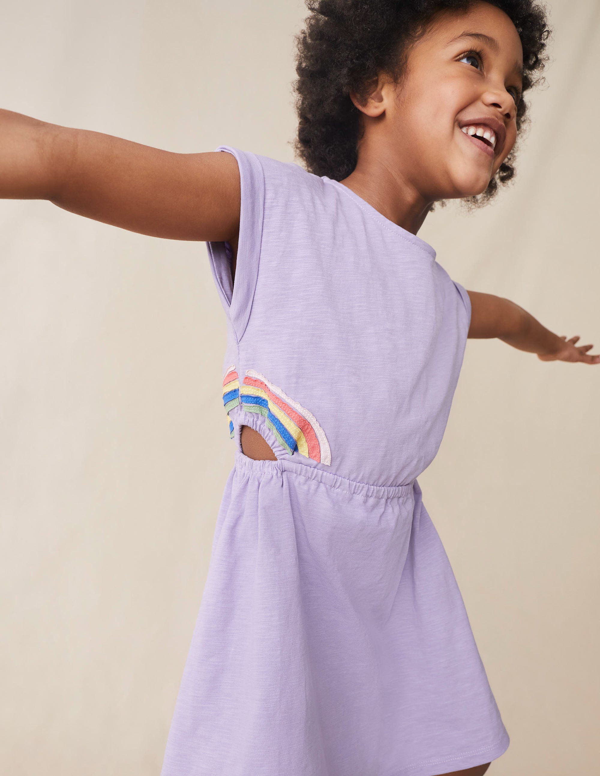 Cut Out Dress-Misty Lavender Rainbow - Image 5